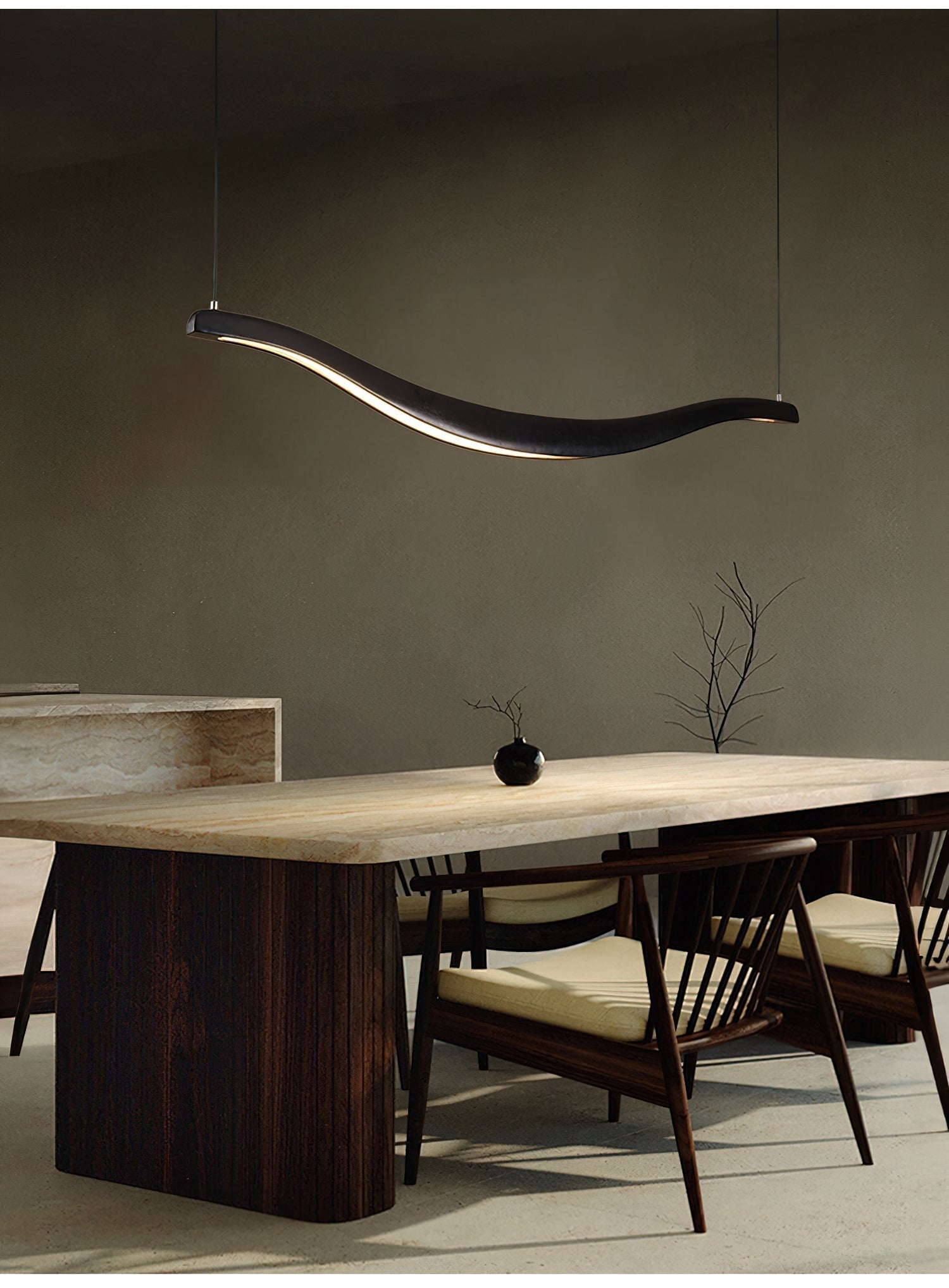 Lustra Kronleuchter Holz Wellenform Elegant-Letslighting
