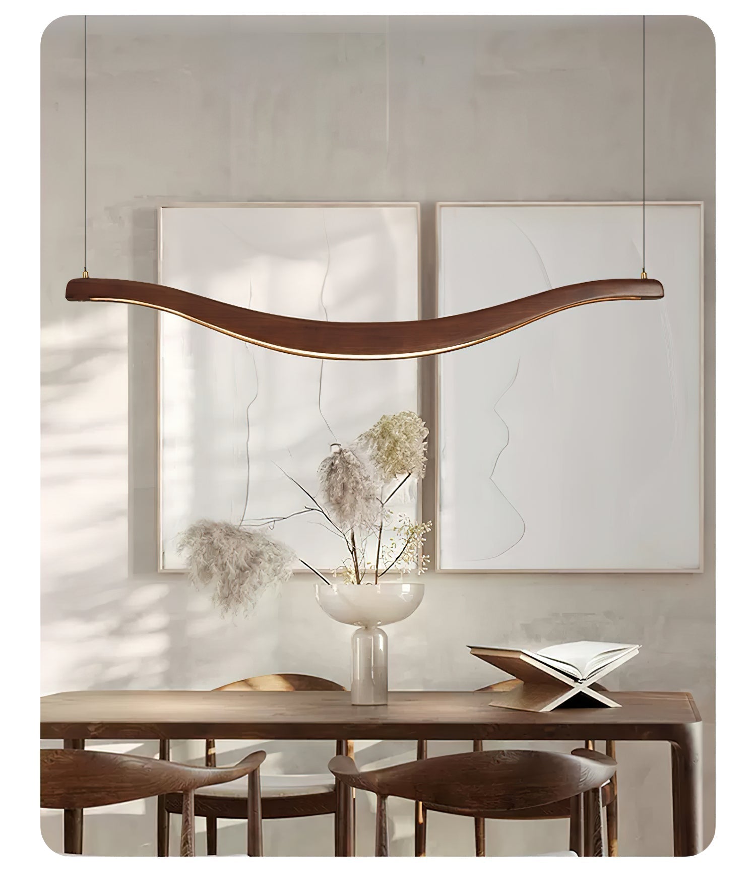 Lustra Kronleuchter Holz Wellenform Elegant-Letslighting