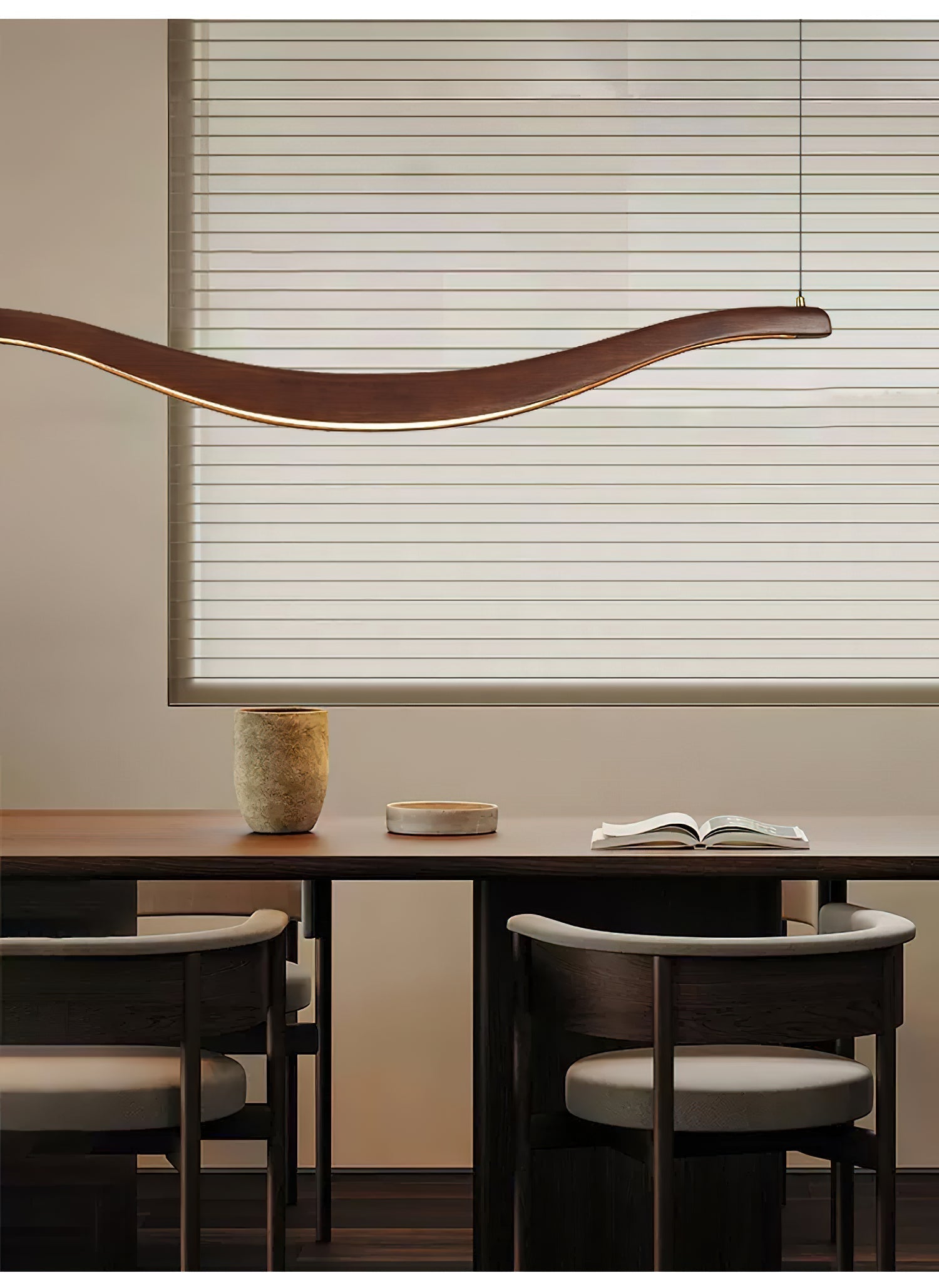 Lustra Kronleuchter Holz Wellenform Elegant-Letslighting