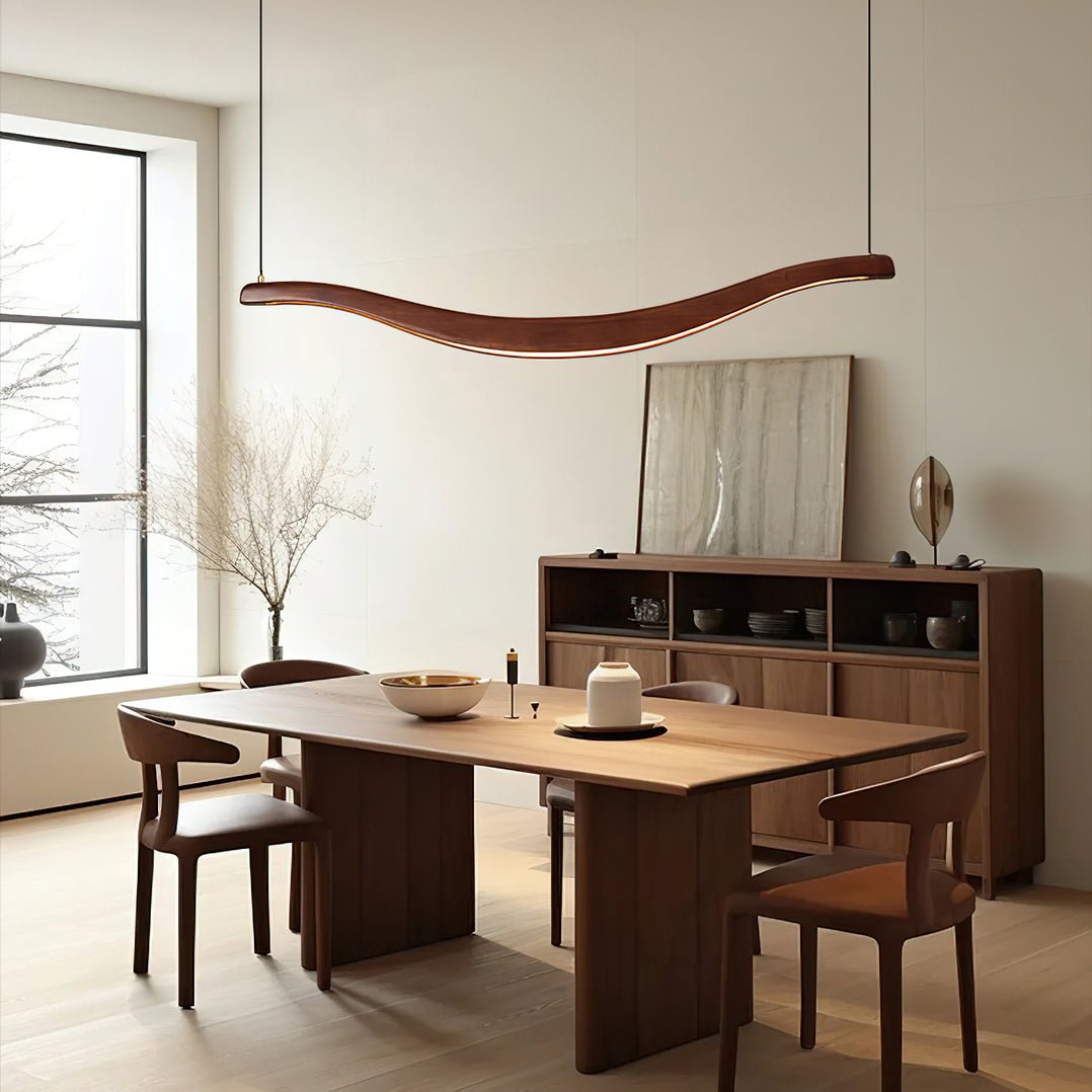 Lustra Kronleuchter Holz Wellenform Elegant-Letslighting