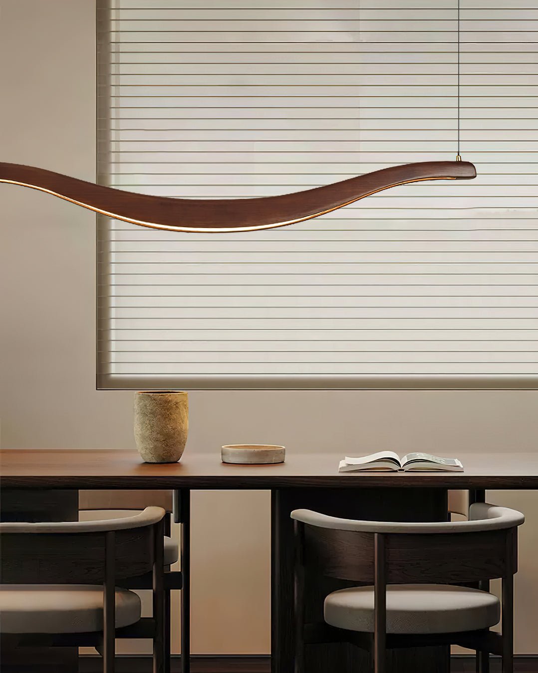 Lustra Kronleuchter Holz Wellenform Elegant-Letslighting