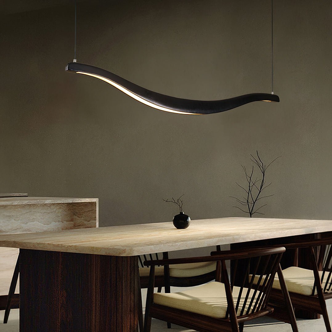 Lustra Kronleuchter Holz Wellenform Elegant-Letslighting
