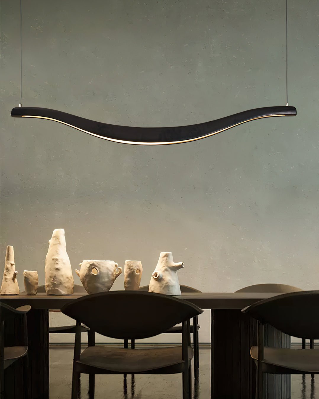 Lustra Kronleuchter Holz Wellenform Elegant-Letslighting
