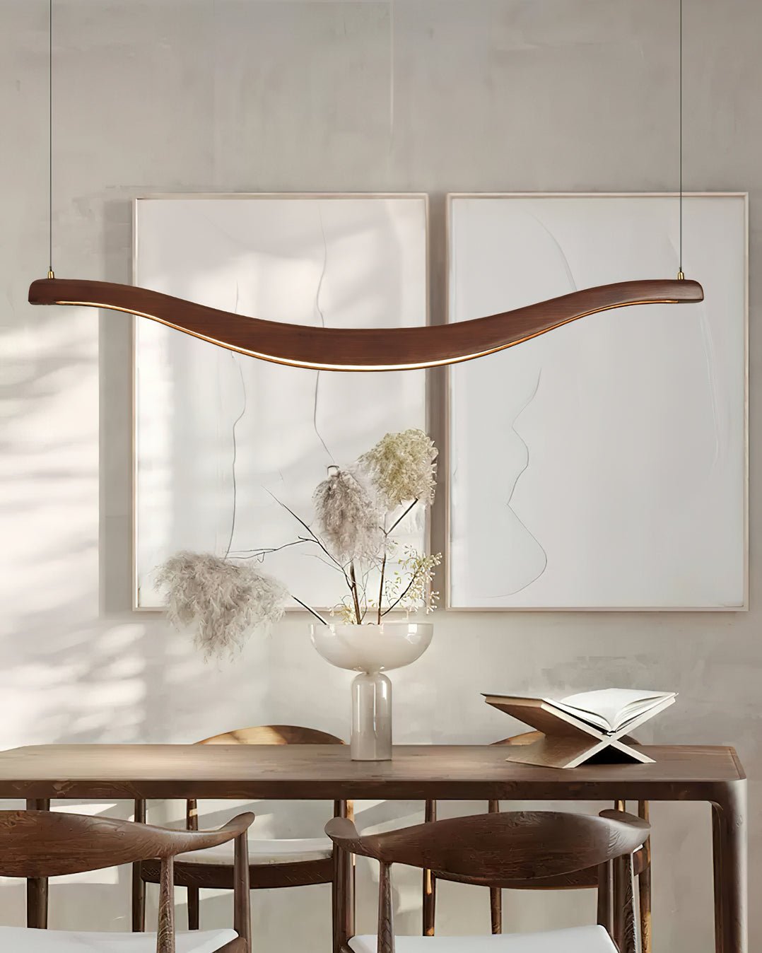 Lustra Kronleuchter Holz Wellenform Elegant-Letslighting