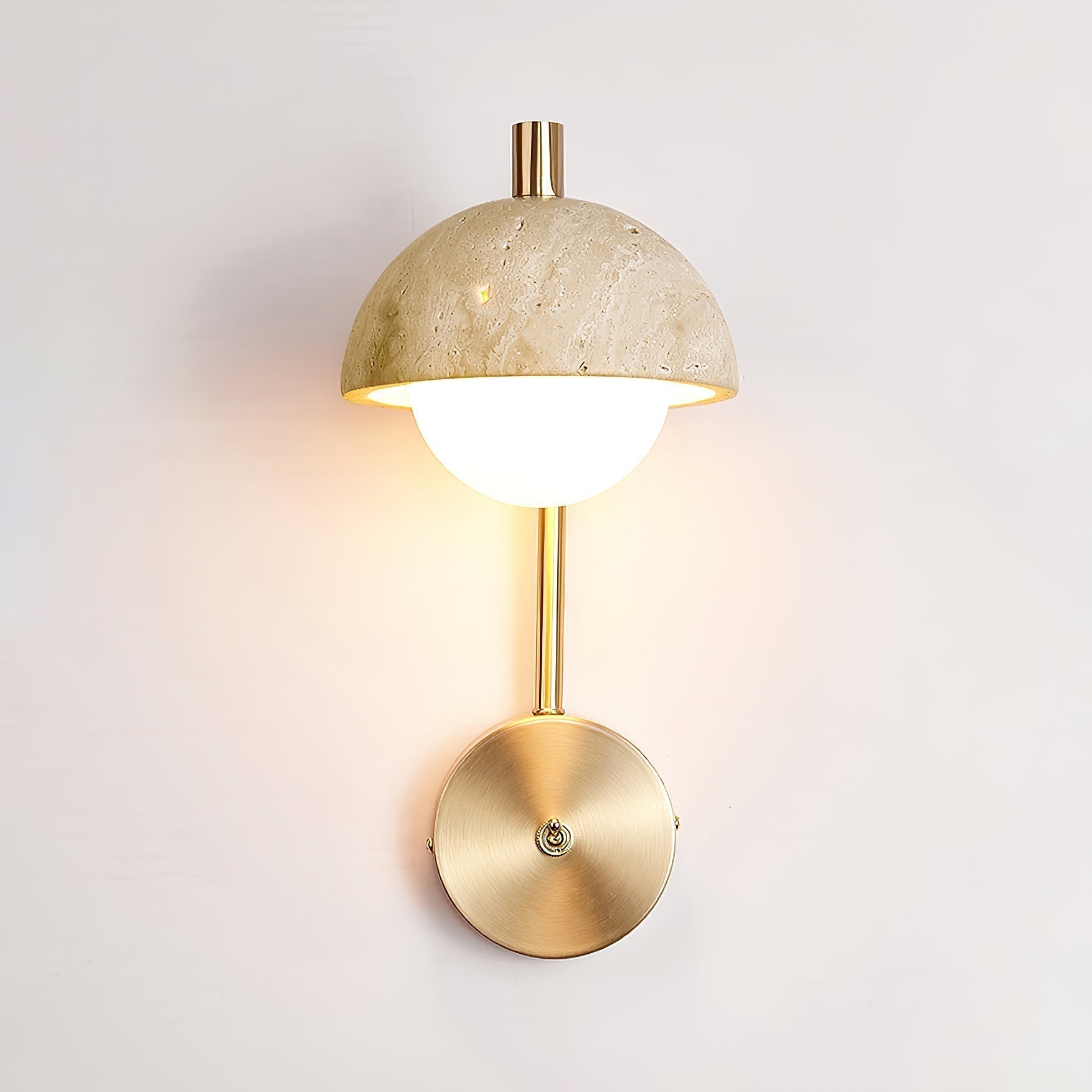 Civarir Modern Minimalist Beige Travertine Wall Lamp - Letslighting