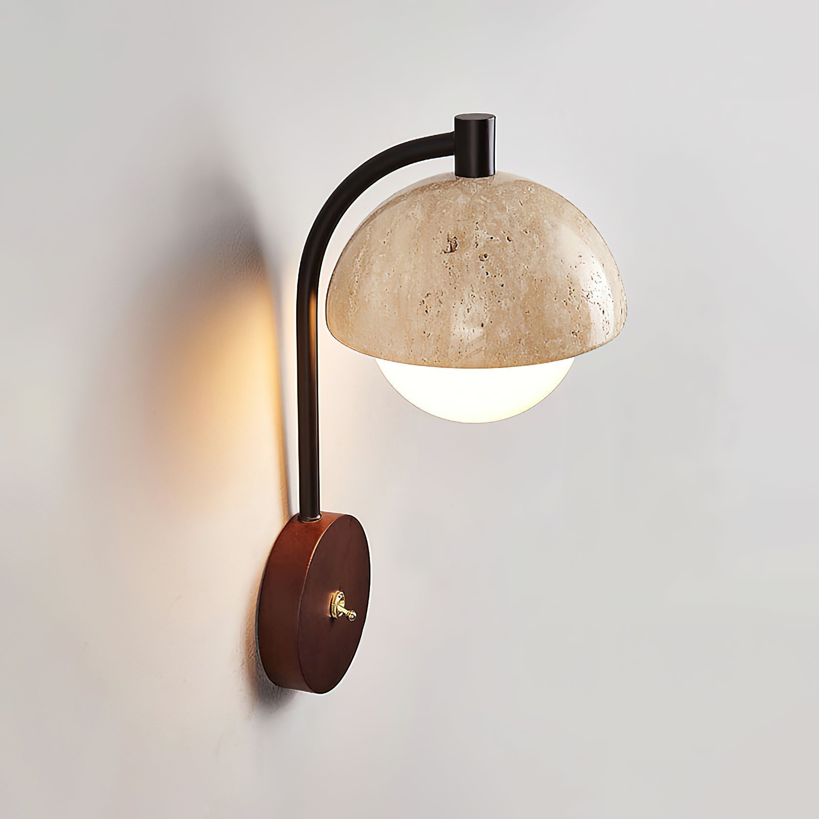 Civarir Modern Minimalist Beige Travertine Wall Lamp - Letslighting