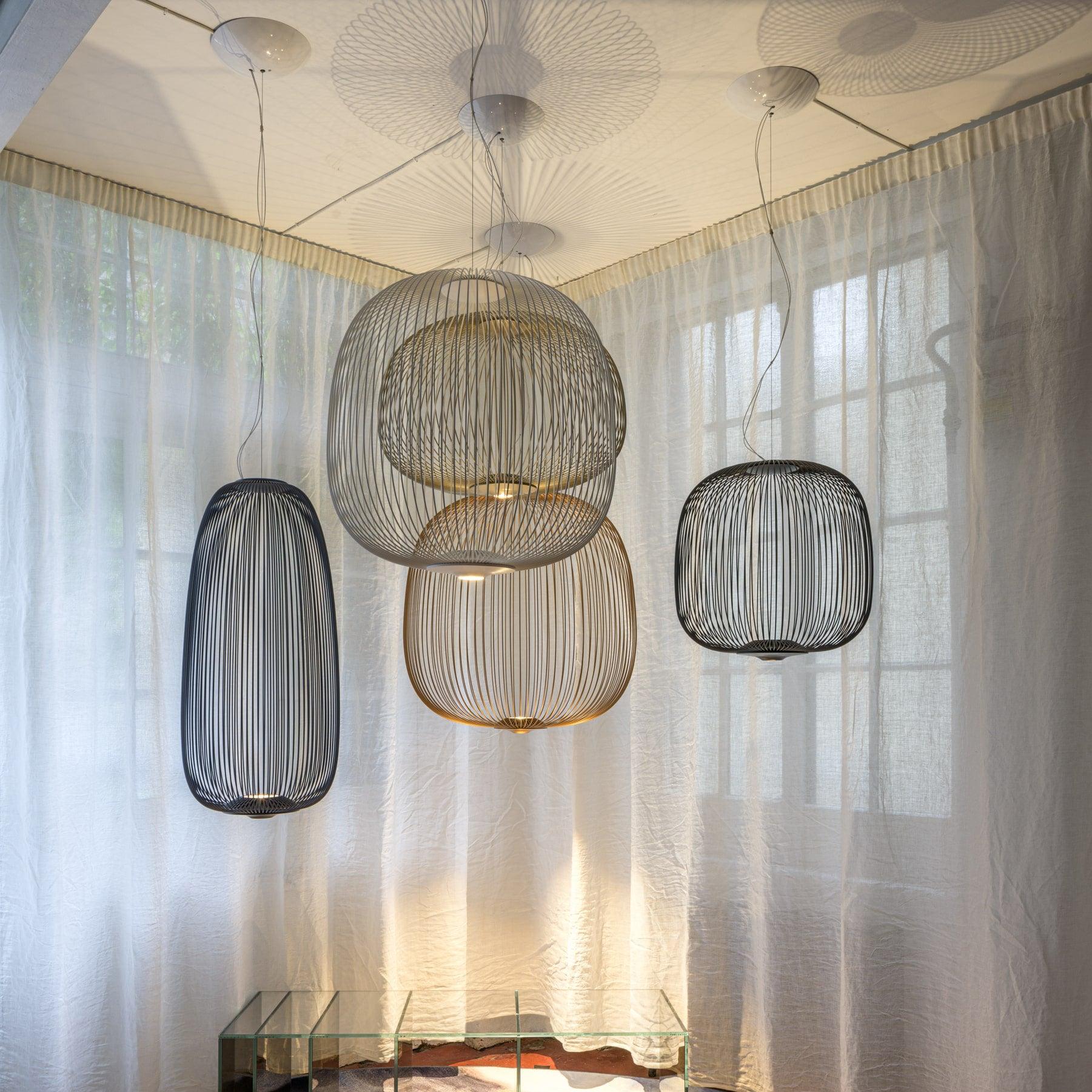 Aero Lightweight Spokes Cage Pendant Light - Letslighting