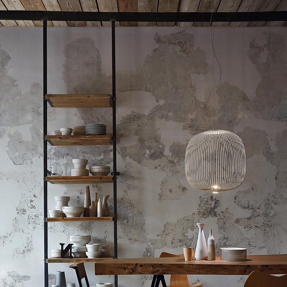 Aero Lightweight Spokes Cage Pendant Light - Letslighting