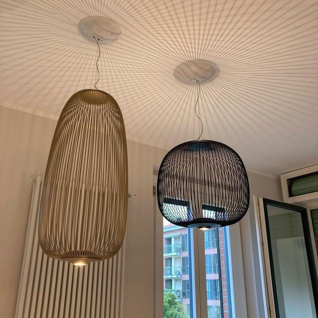 Aero Lightweight Spokes Cage Pendant Light - Letslighting