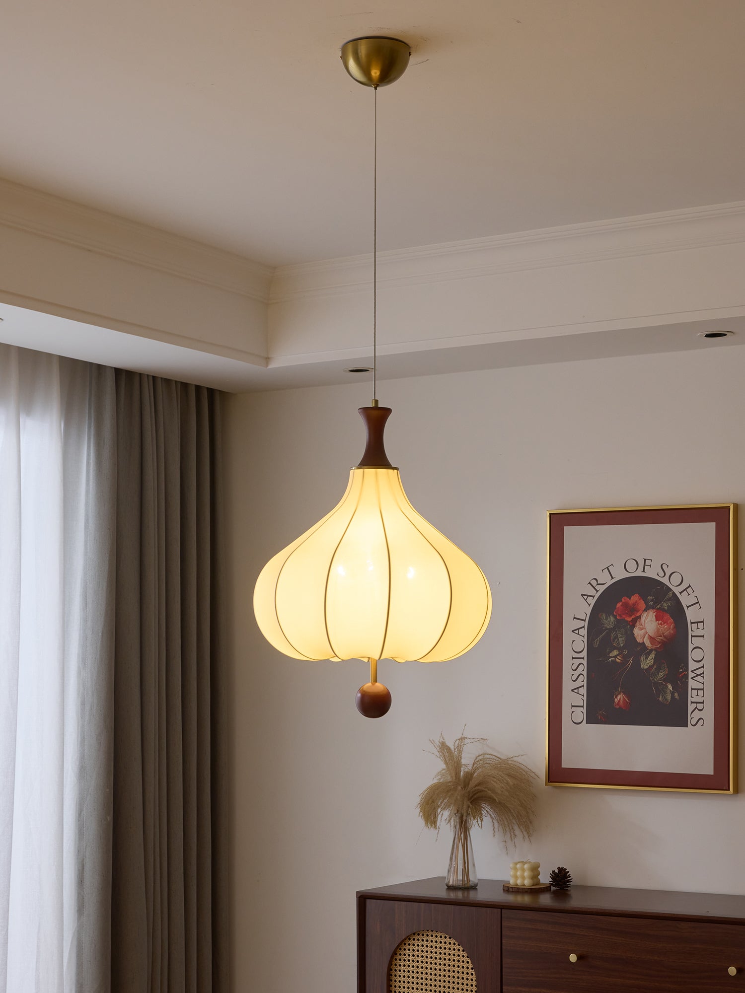 Mymira Traditionelle Eleganz Holz-Pendelleuchte-Letslighting