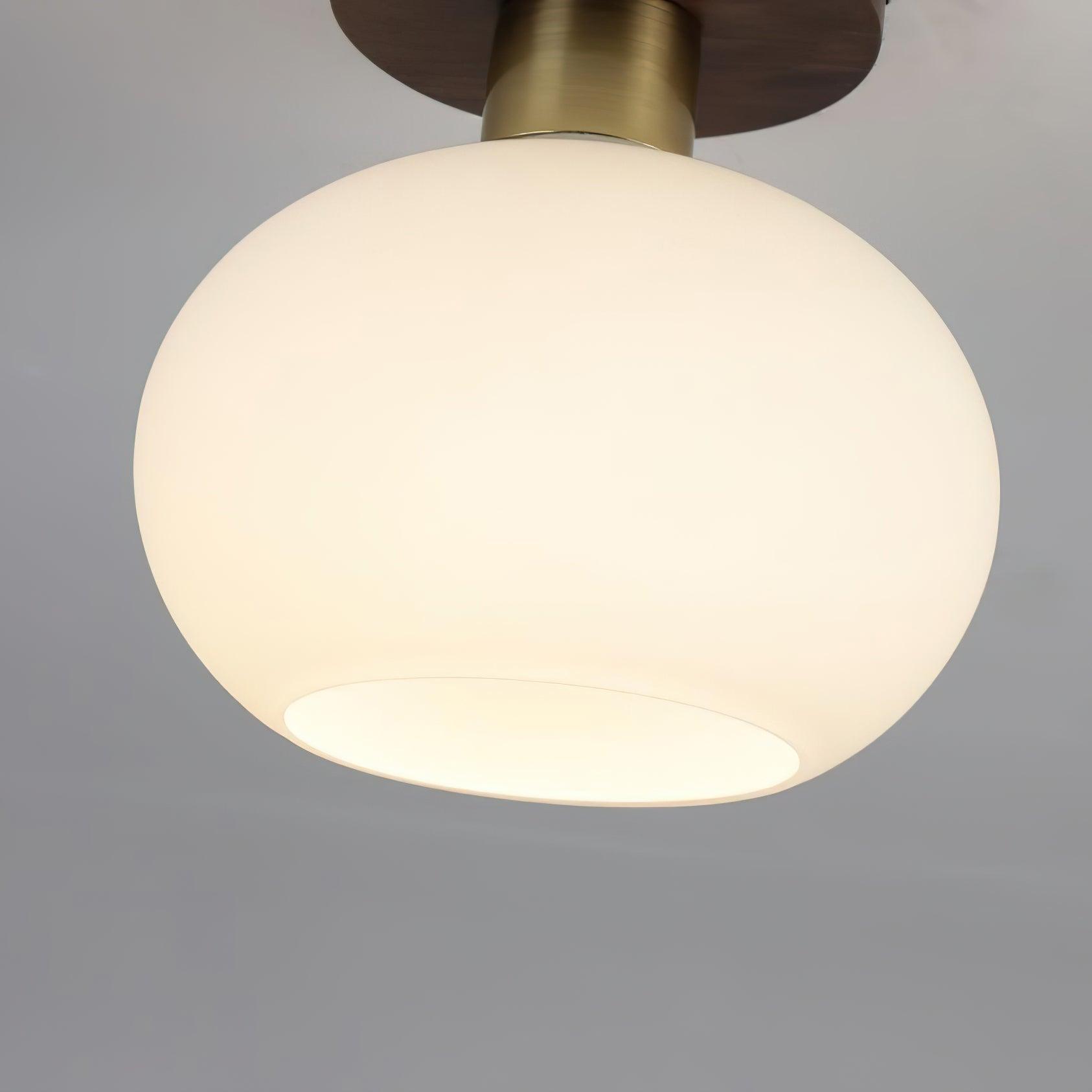 Ellorus Nordisch Kunst Weiß Muschel Glas Deckenleuchte-Letslighting