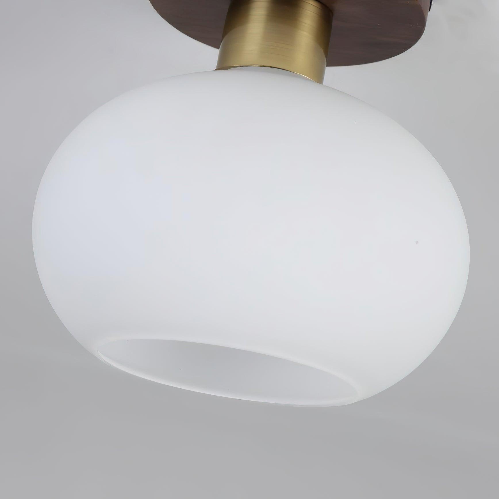 Ellorus Nordisch Kunst Weiß Muschel Glas Deckenleuchte-Letslighting
