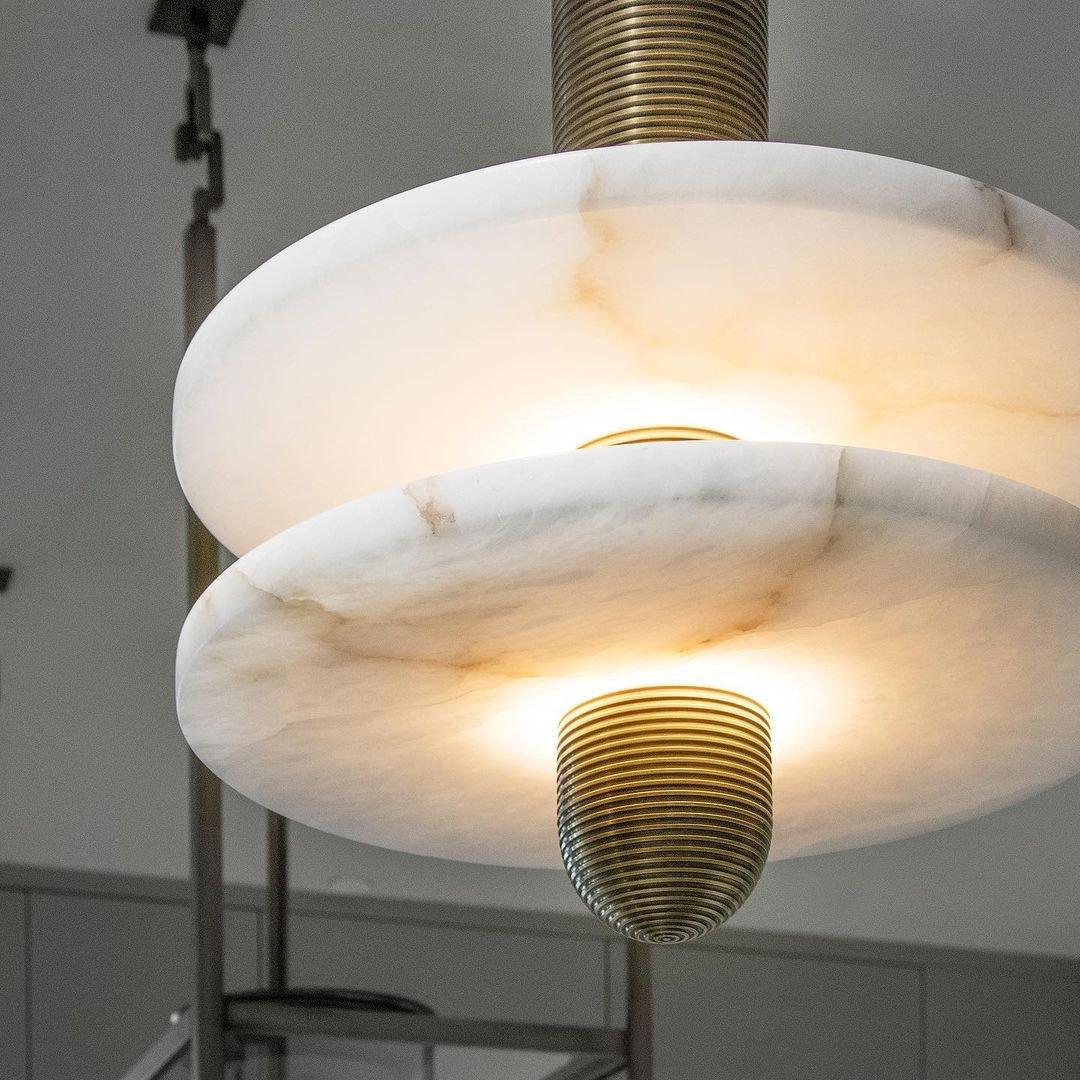 Goose White Alabaster Copper Pendant Lamp - Letslighting