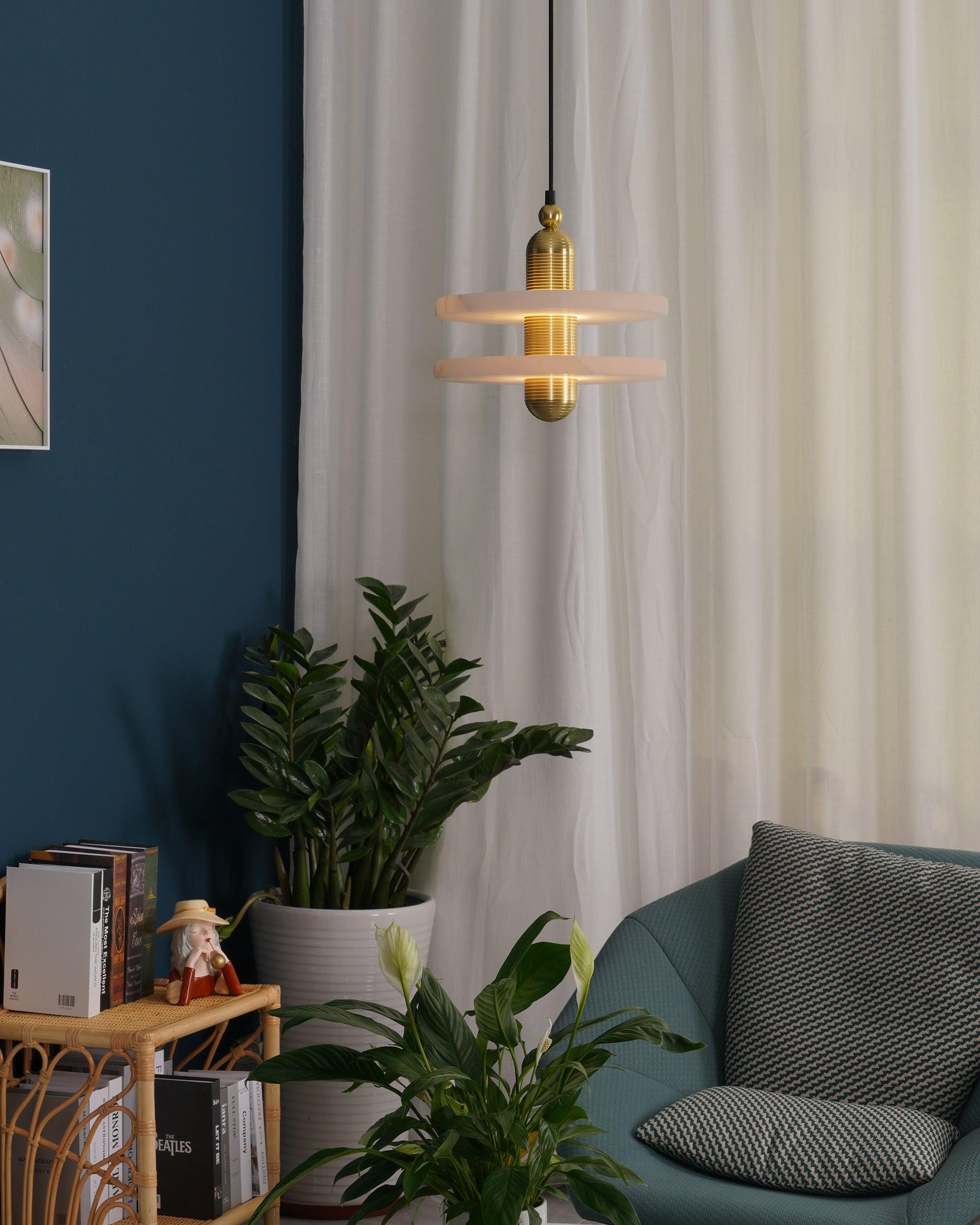 Goose White Alabaster Copper Pendant Lamp - Letslighting