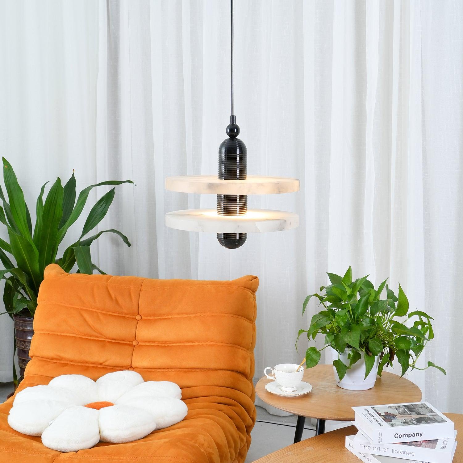 Goose White Alabaster Copper Pendant Lamp - Letslighting