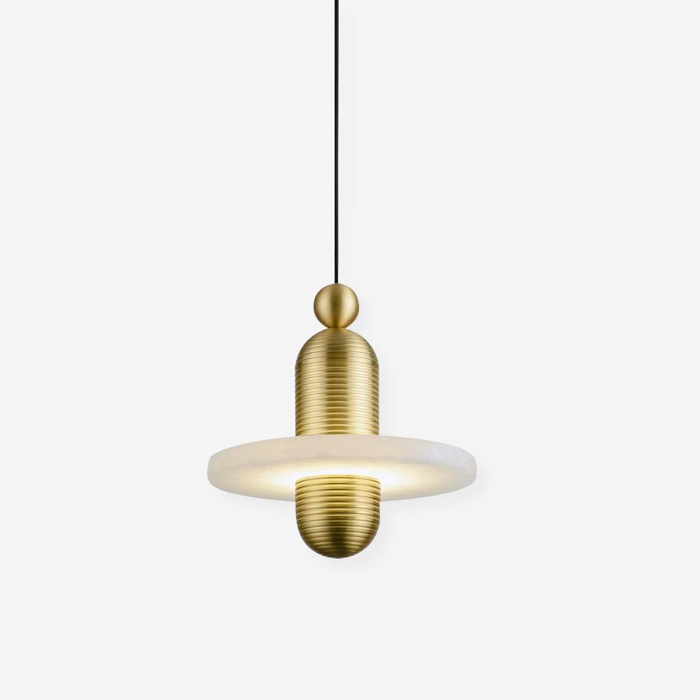 Goose White Alabaster Copper Pendant Lamp - Letslighting