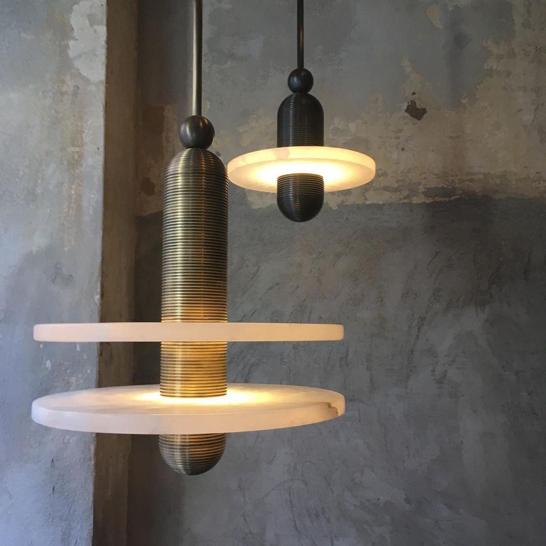 Goose White Alabaster Copper Pendant Lamp - Letslighting