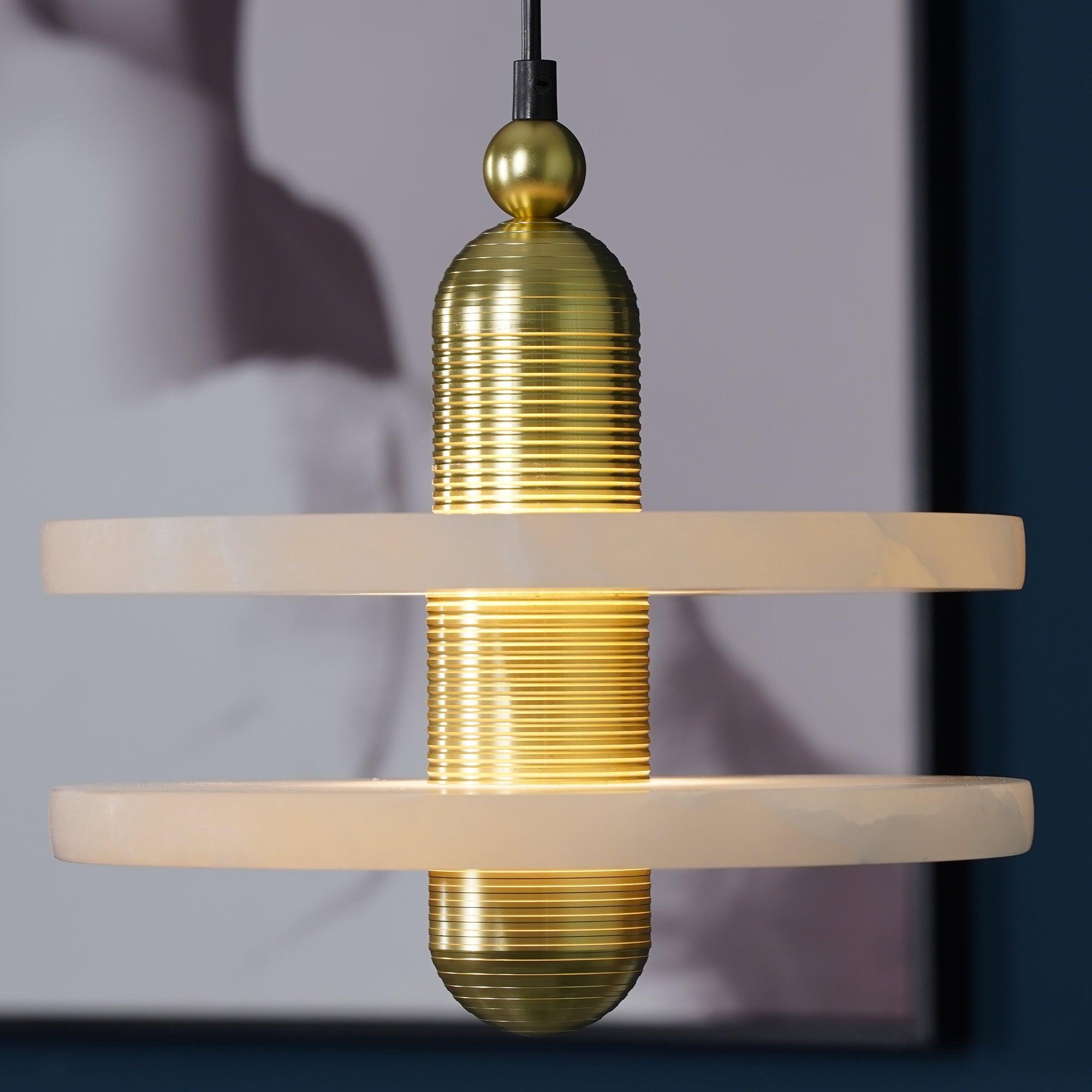 Goose White Alabaster Copper Pendant Lamp - Letslighting