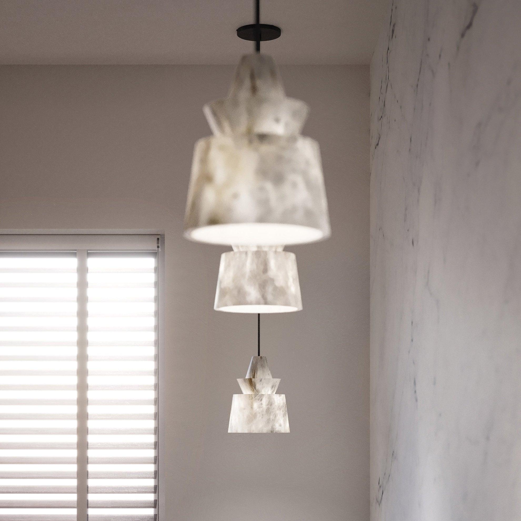 Curineth Minimalist Alabaster Pendant Light - Neutralighting