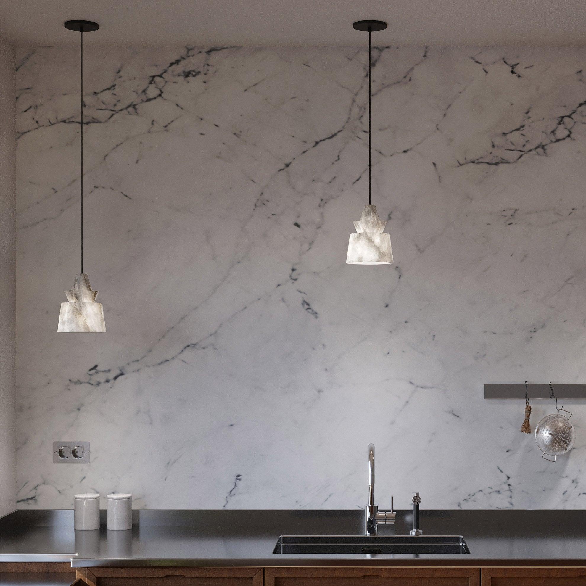 Curineth Minimalist Alabaster Pendant Light - Neutralighting