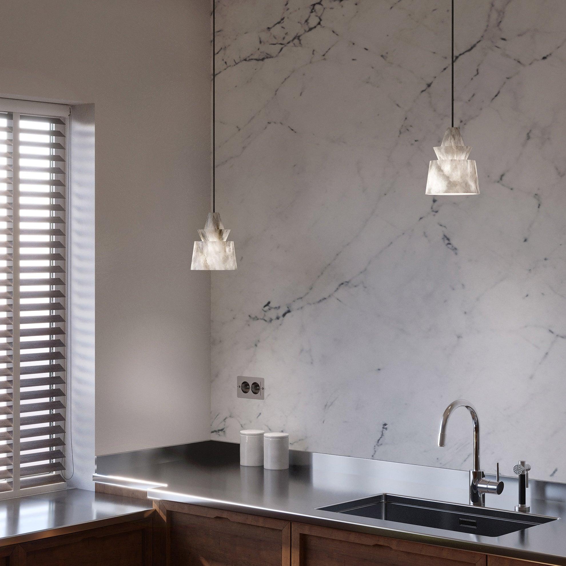 Curineth Minimalist Alabaster Pendant Light - Neutralighting