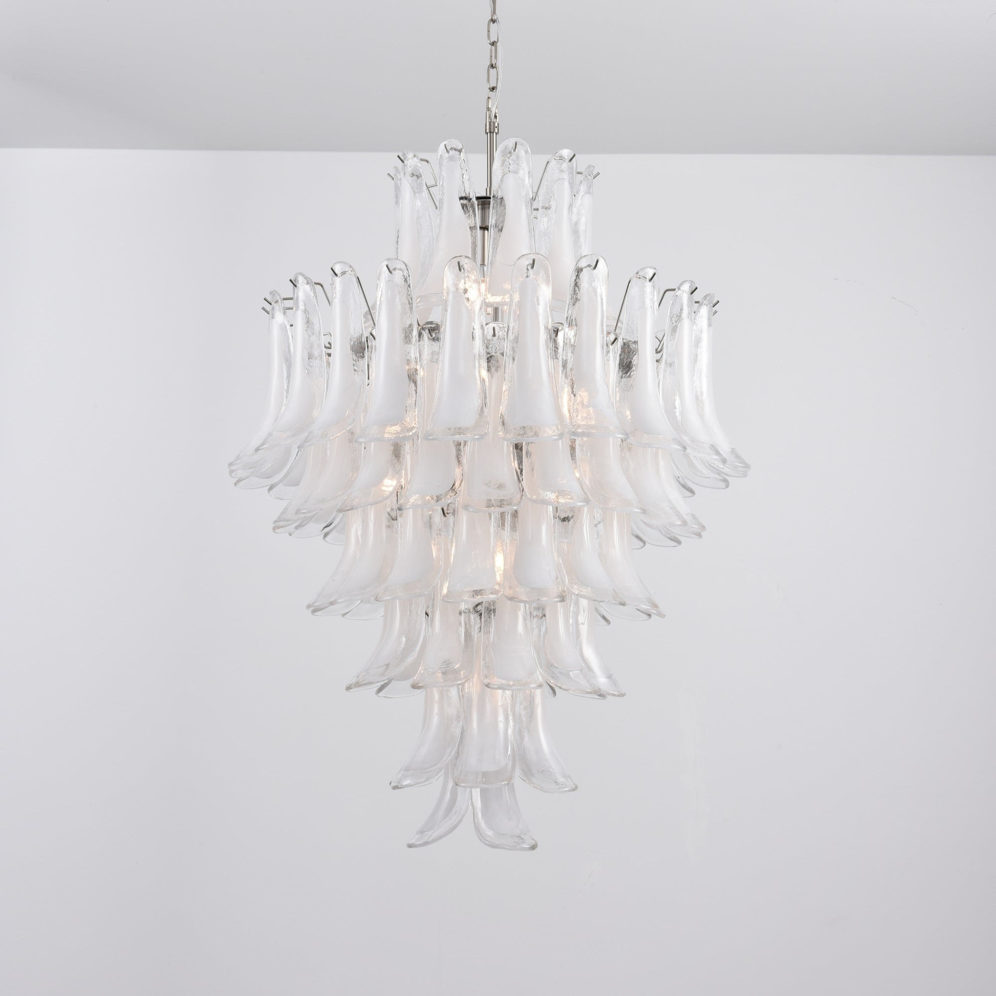 Aurora Chandelier White Cloud Glass Petals - Neutralighting