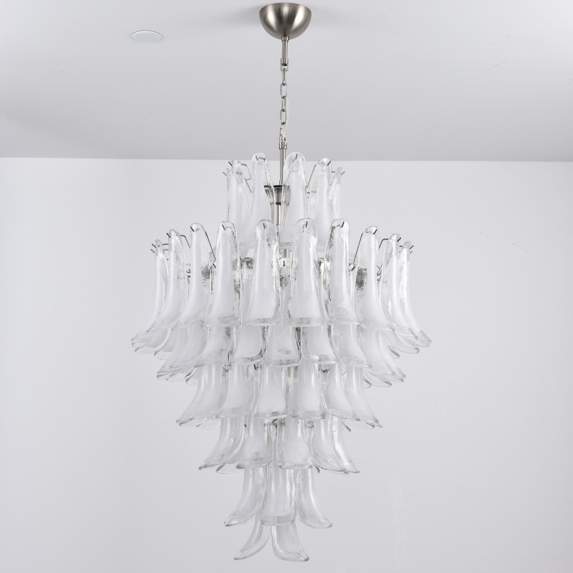 Aurora Chandelier White Cloud Glass Petals - Neutralighting