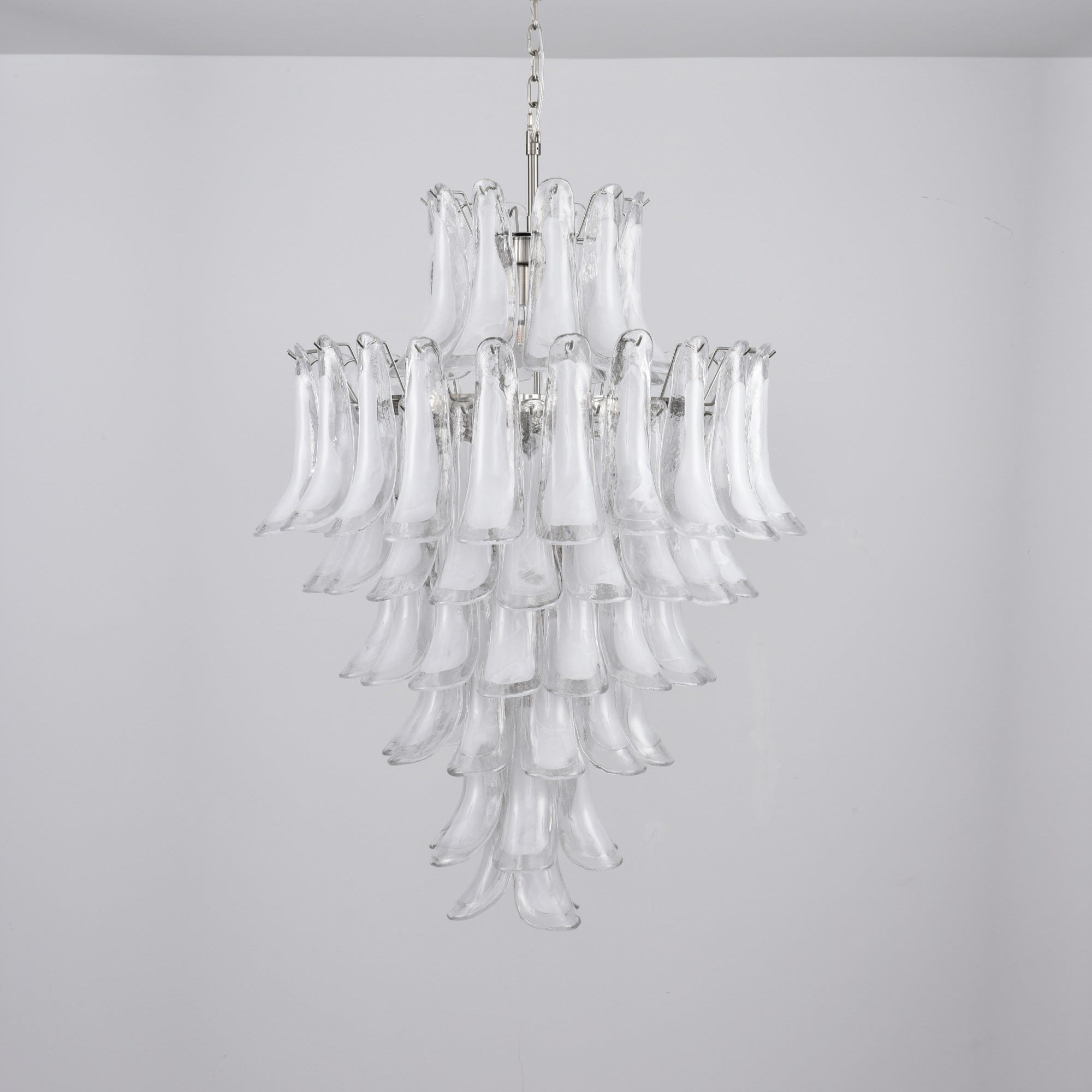 Aurora Chandelier White Cloud Glass Petals - Neutralighting