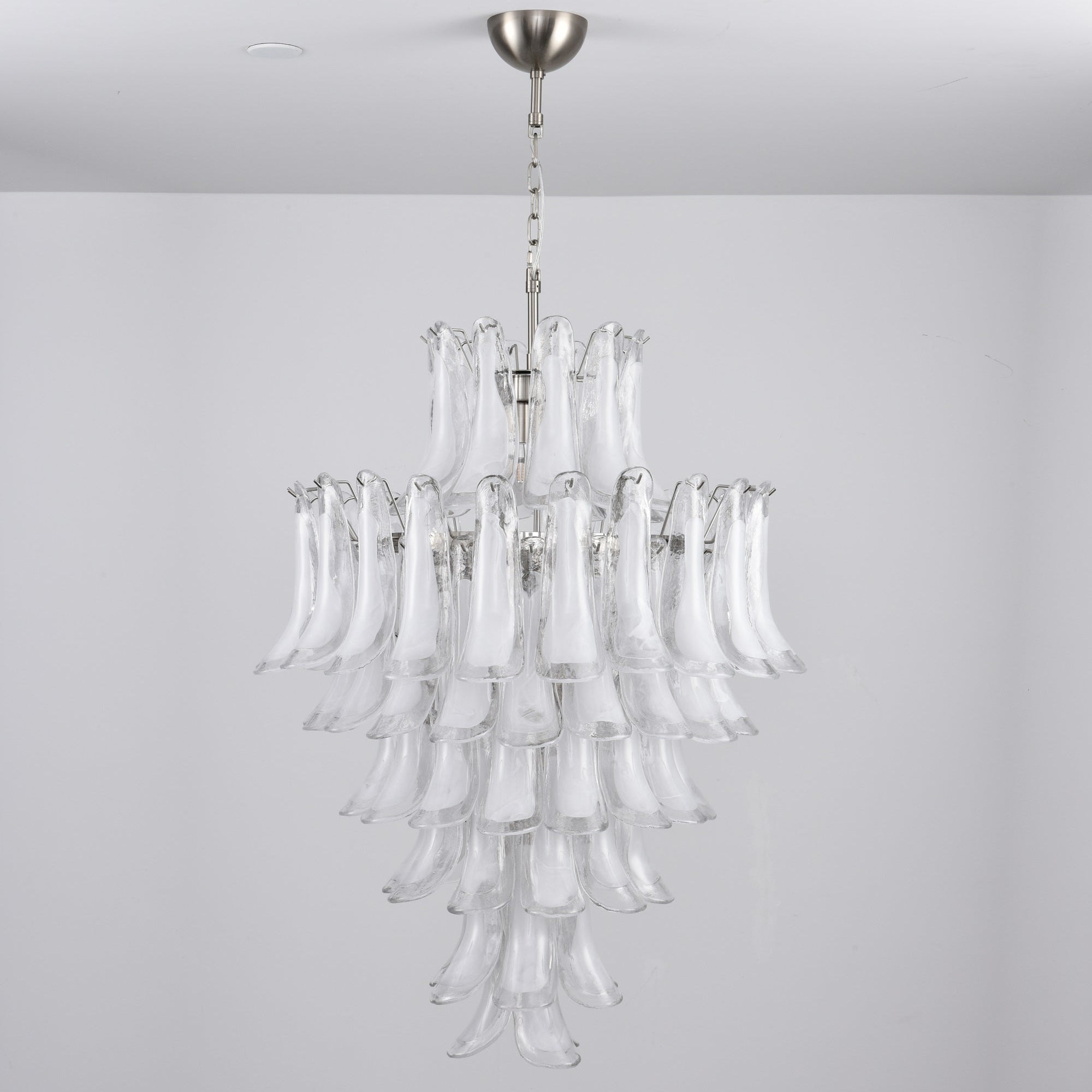 Aurora Chandelier White Cloud Glass Petals - Neutralighting