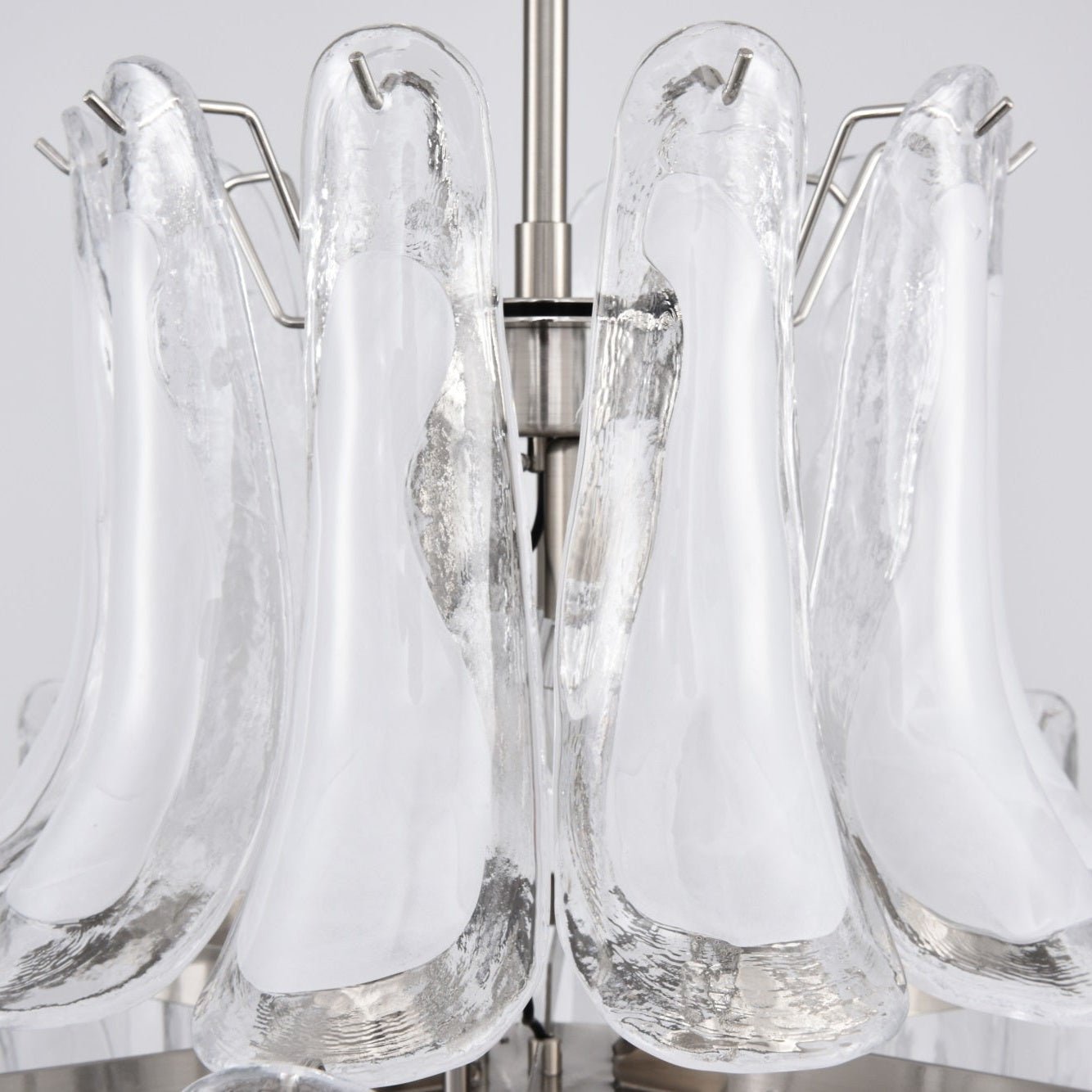 Aurora Chandelier White Cloud Glass Petals - Neutralighting