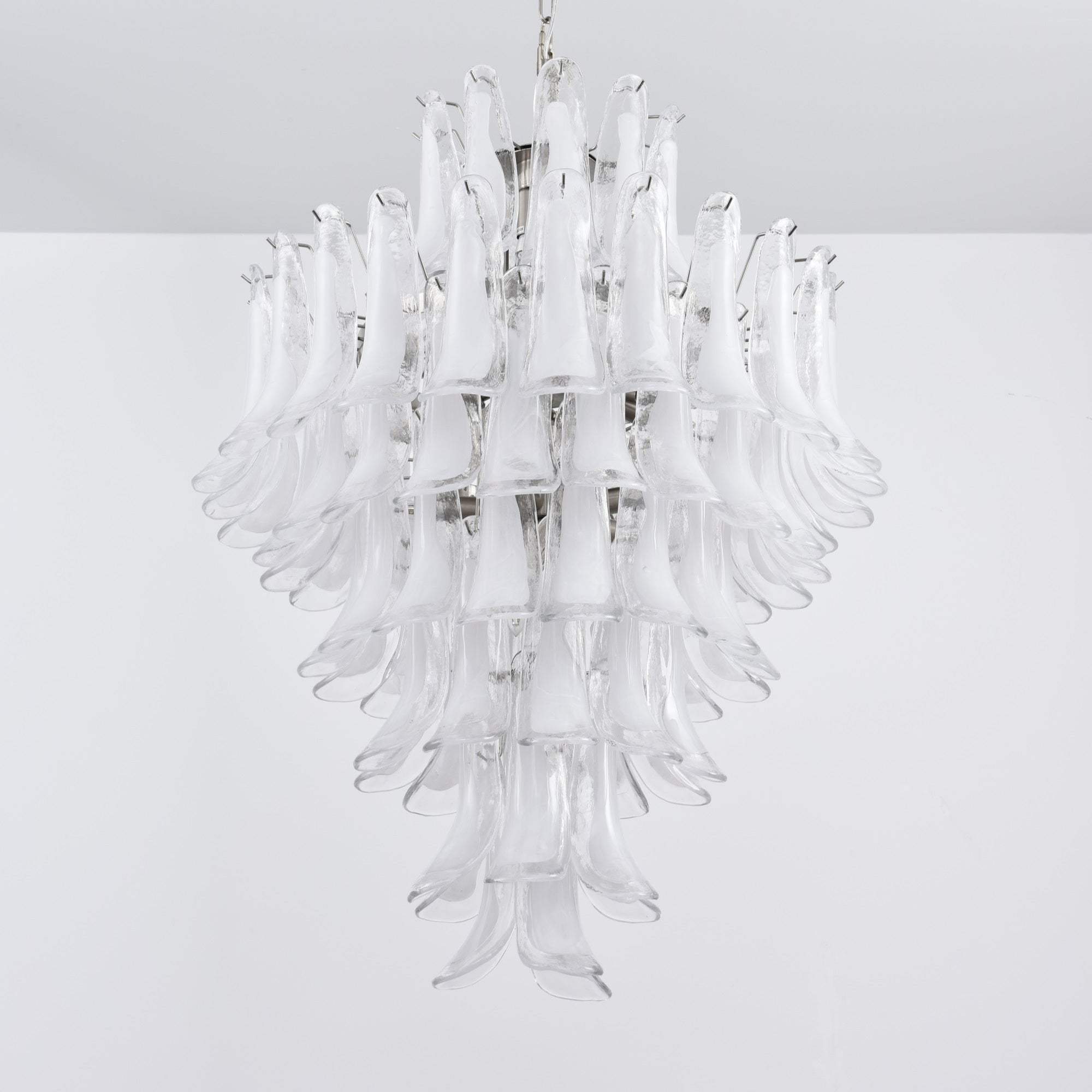 Aurora Chandelier White Cloud Glass Petals - Neutralighting