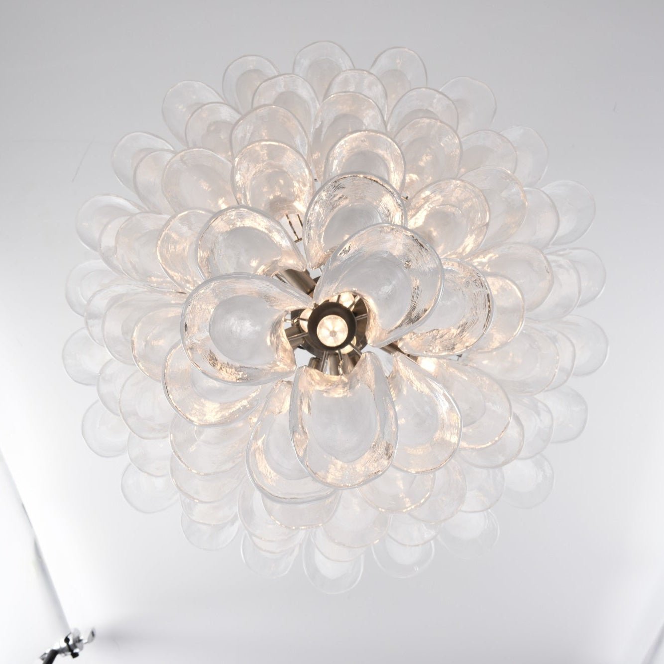 Aurora Chandelier White Cloud Glass Petals - Neutralighting