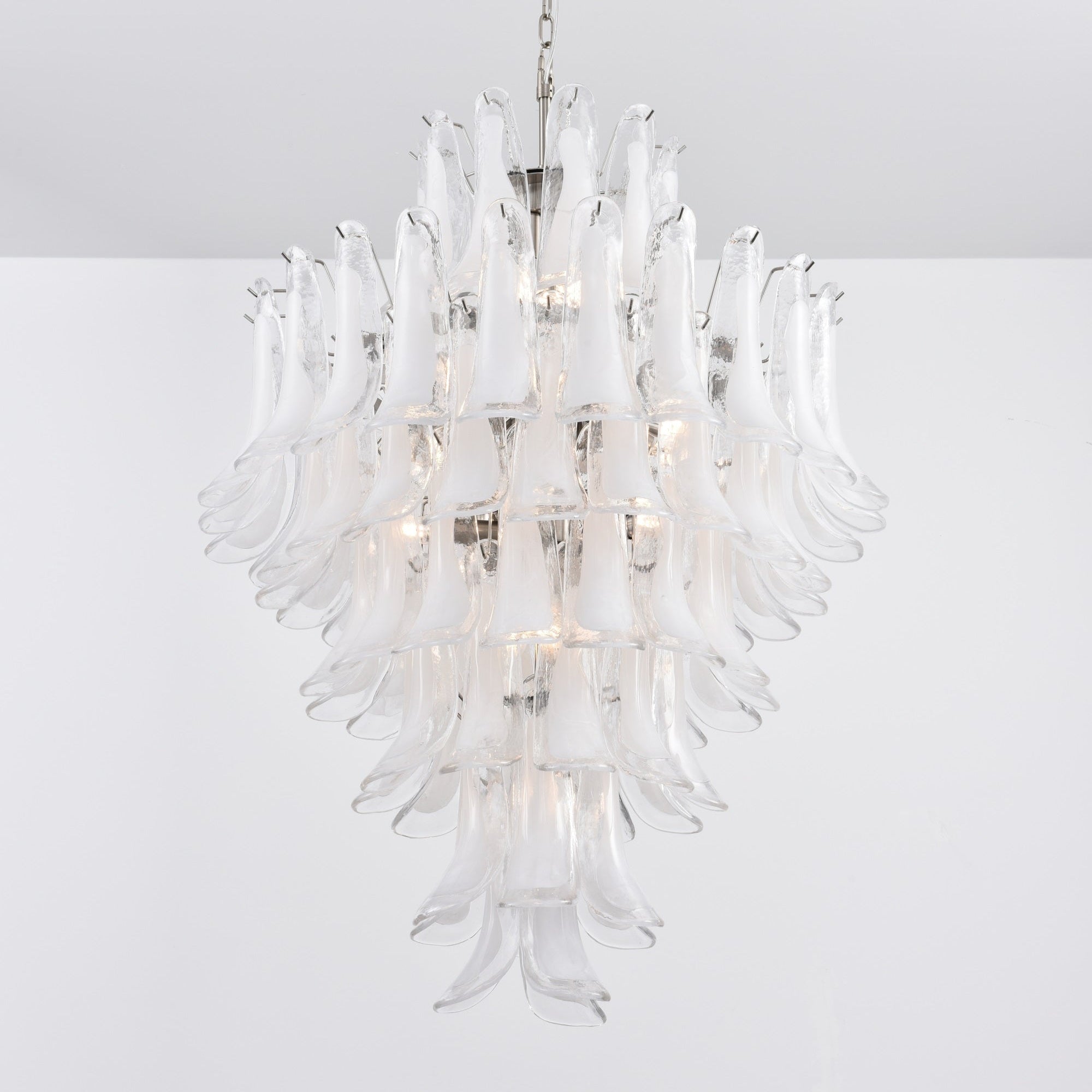 Aurora Chandelier White Cloud Glass Petals - Neutralighting