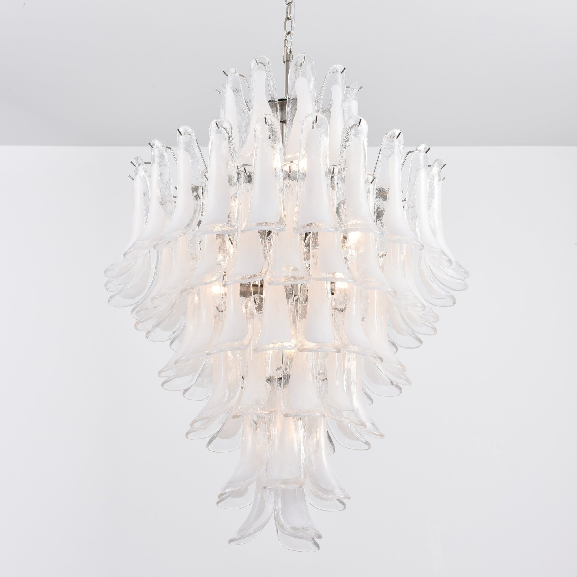 Aurora Chandelier White Cloud Glass Petals - Neutralighting