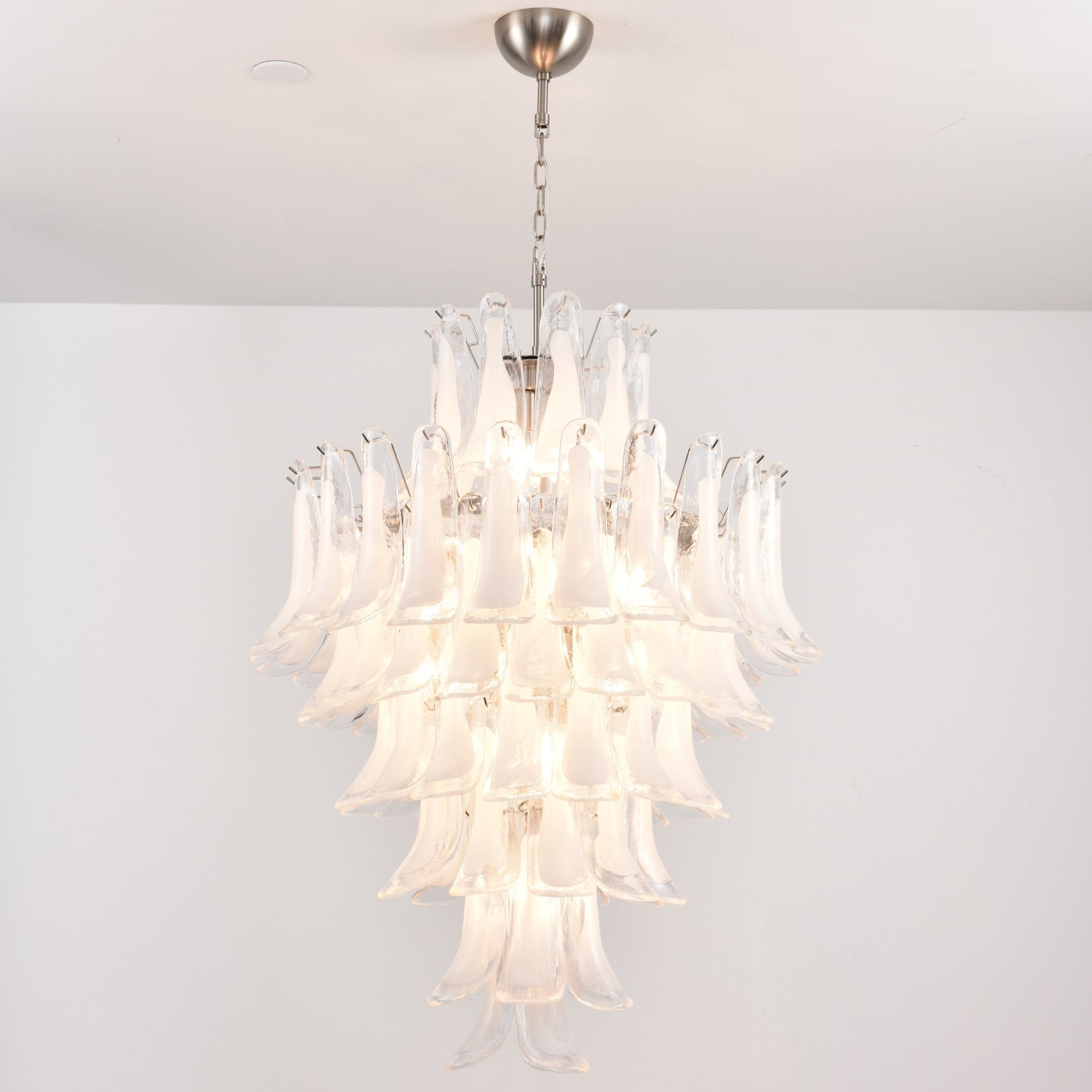 Aurora Chandelier White Cloud Glass Petals - Neutralighting