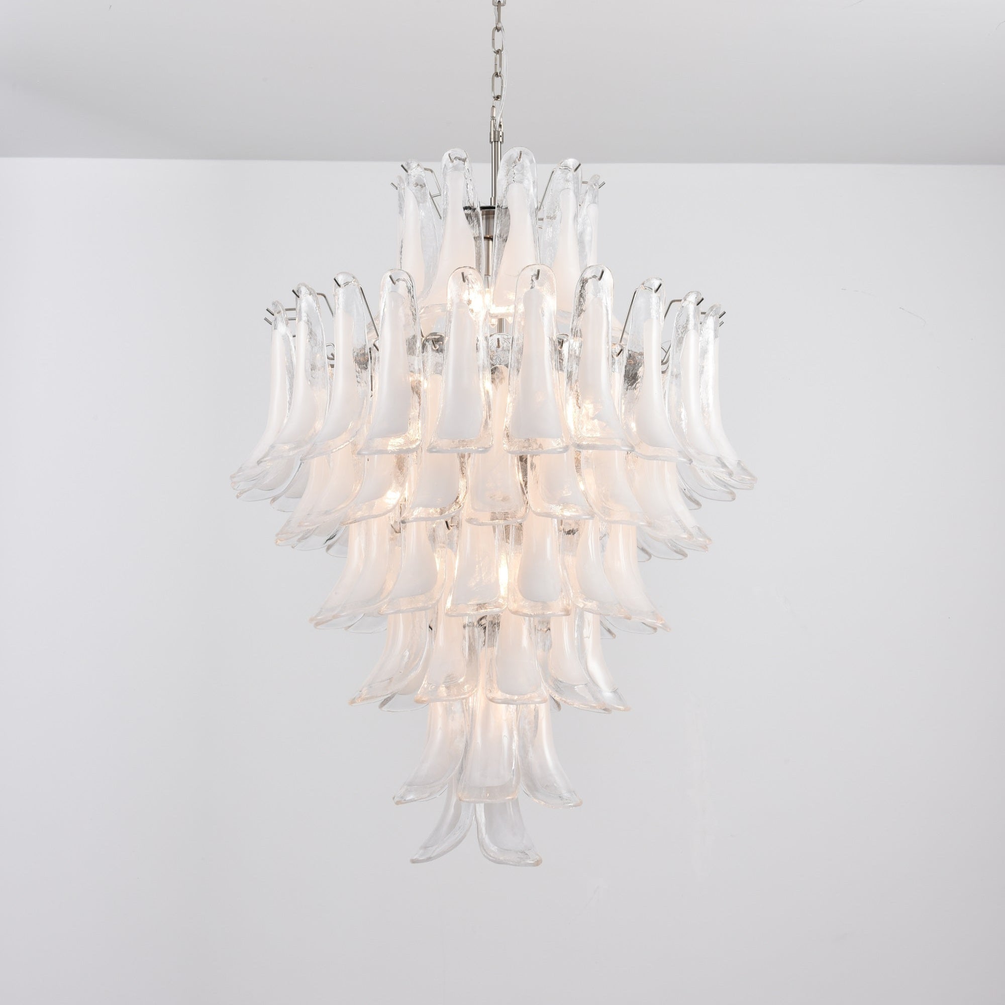Aurora Chandelier White Cloud Glass Petals - Neutralighting