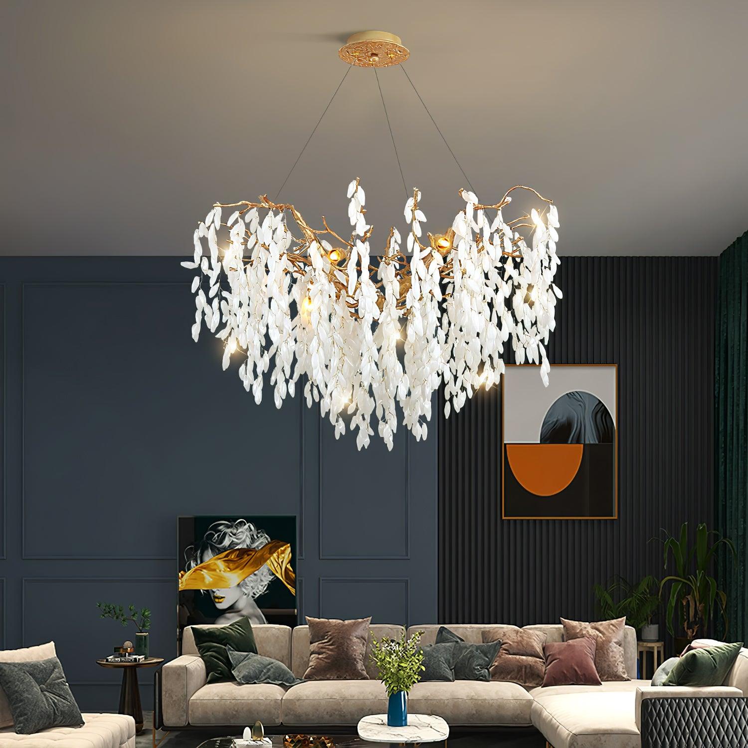 Florealis Kaskadenförmiger Kristallkronleuchter-Letslighting