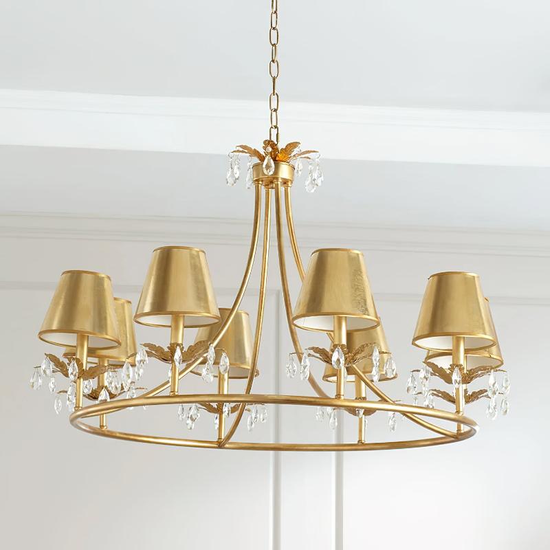 Ivsilan Industrieller Vintage Kronleuchter aus Messing und Kristall-Letslighting