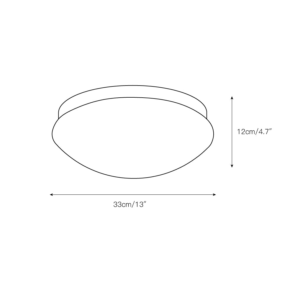 Alcaria Modern Minimalist Metal Glass Flush Ceiling Light - Letslighting