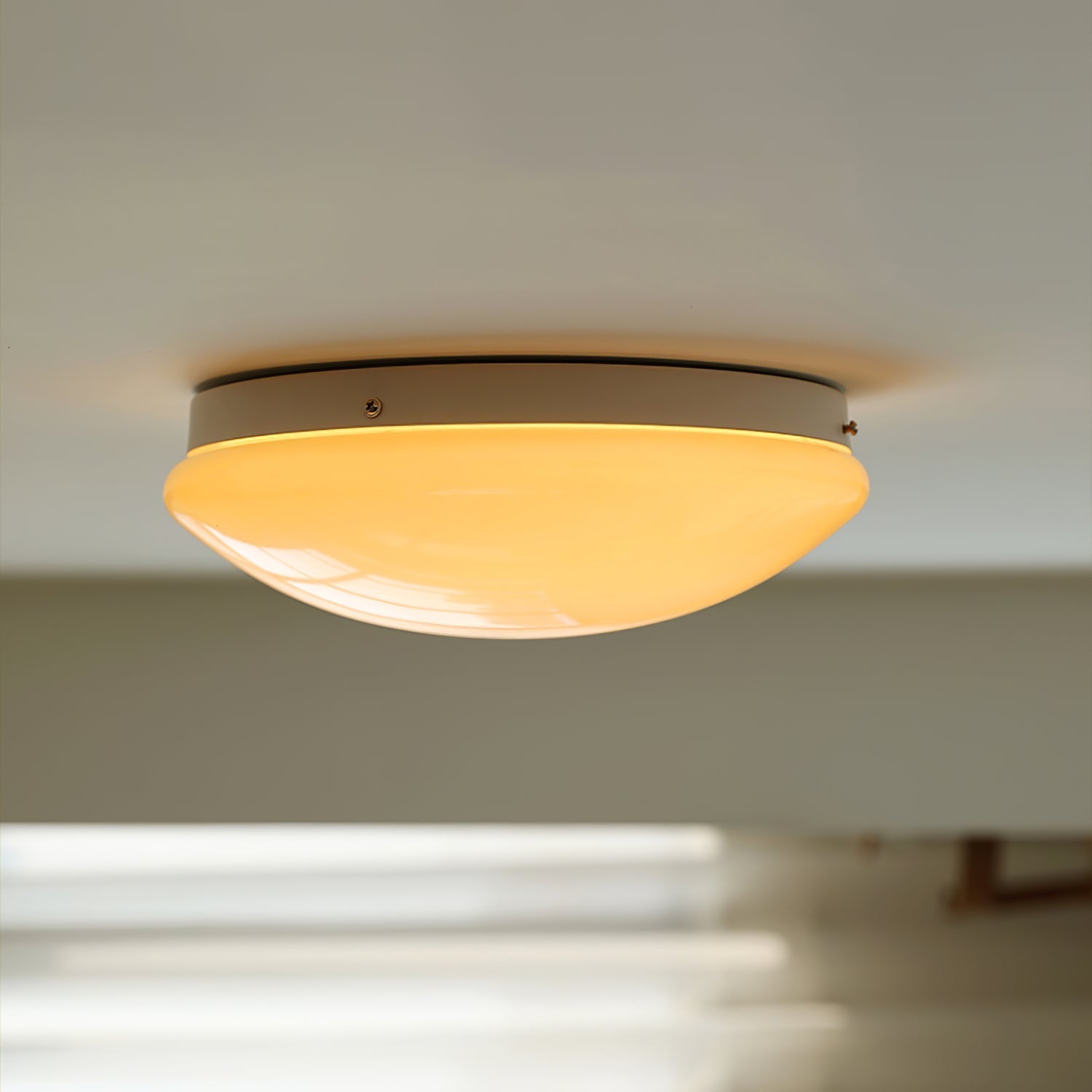 Alcaria Modern Minimalist Metal Glass Flush Ceiling Light - Letslighting