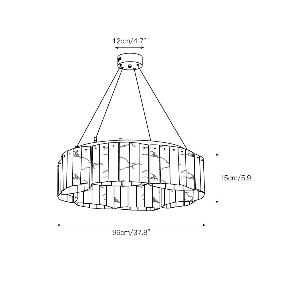 Avvinel Modern Luxury Minimalist Alabaster Chandelier - Letslighting