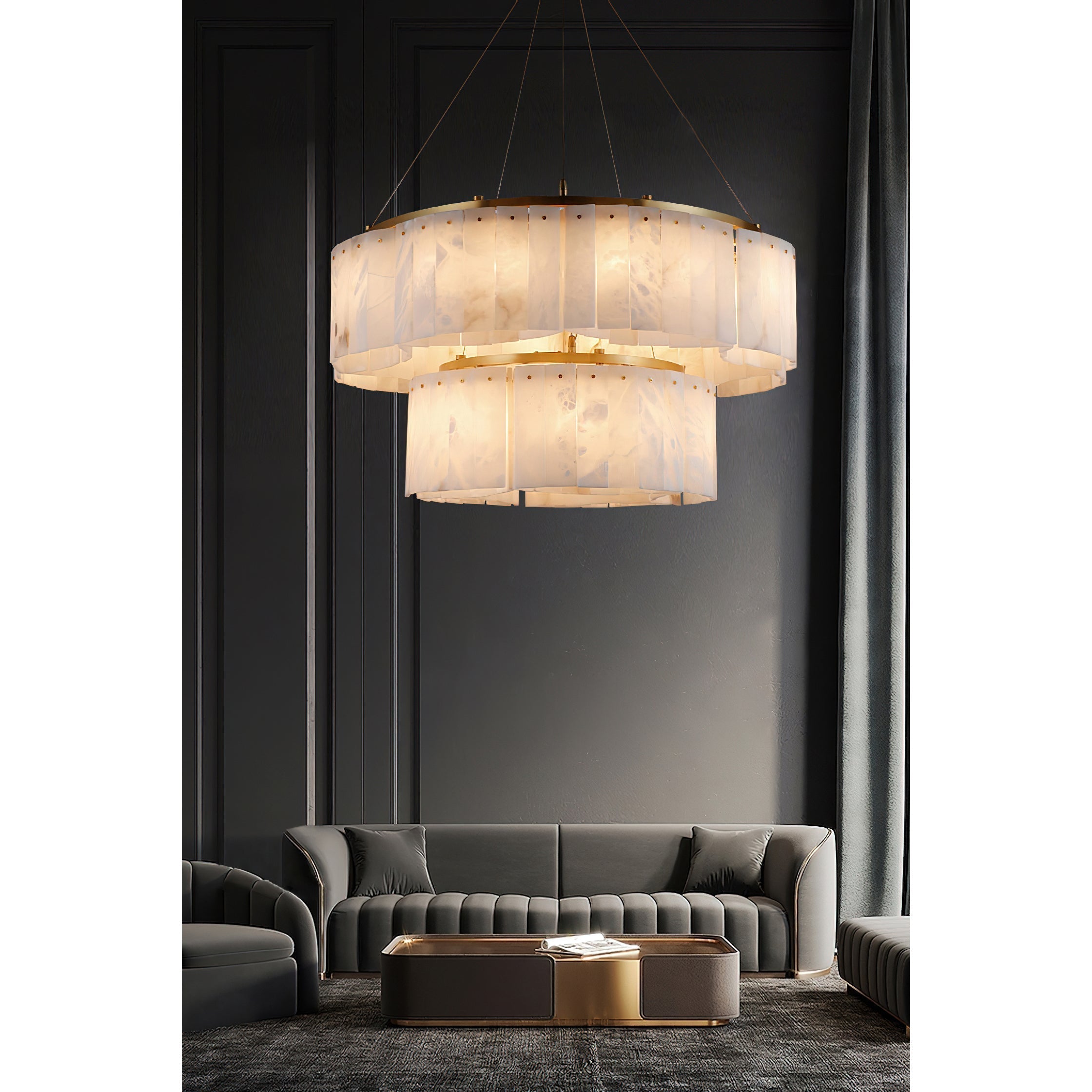 Avvinel Modern Luxury Minimalist Alabaster Chandelier - Letslighting
