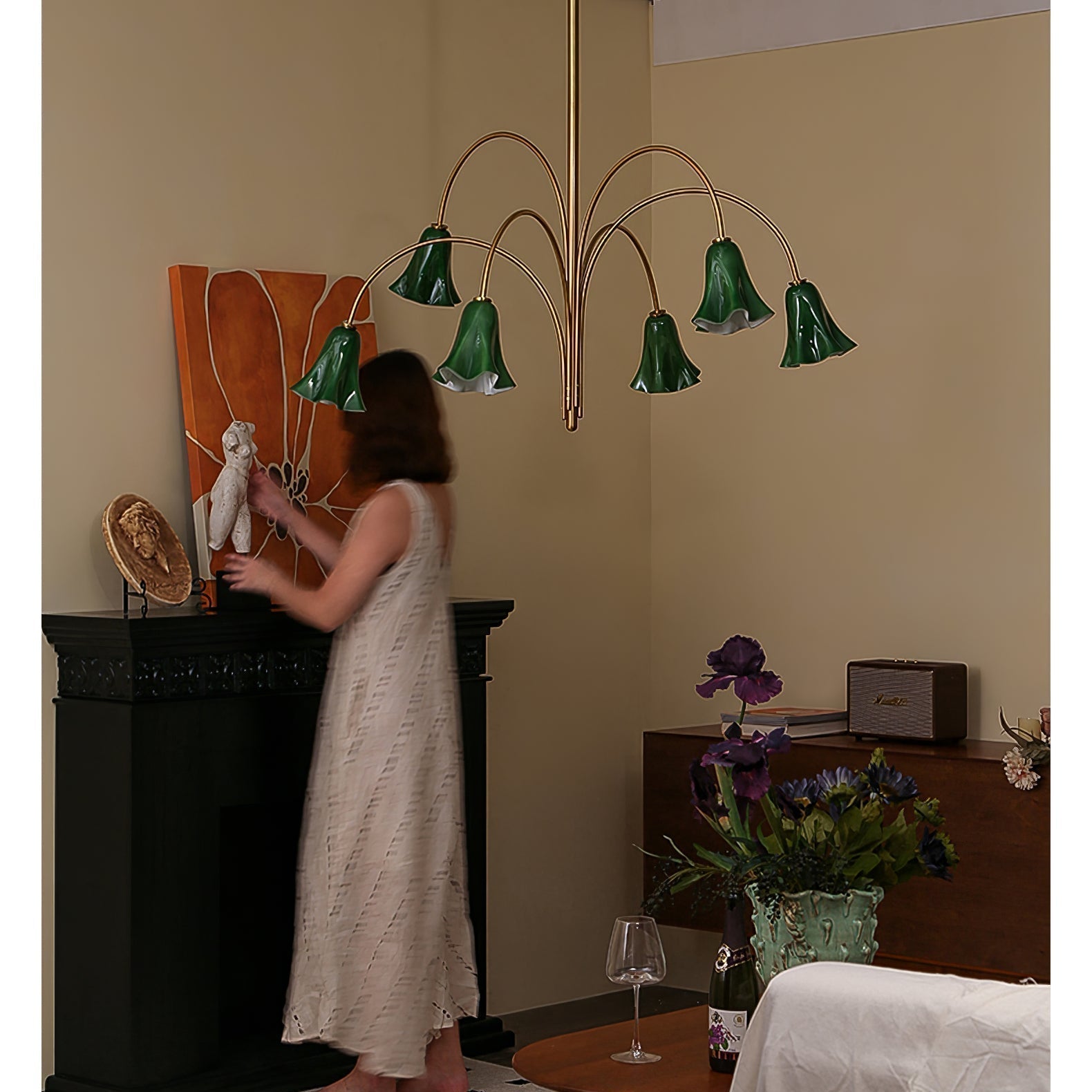 Emerald Kronleuchter mit Glockenglasanhänger-Letslighting