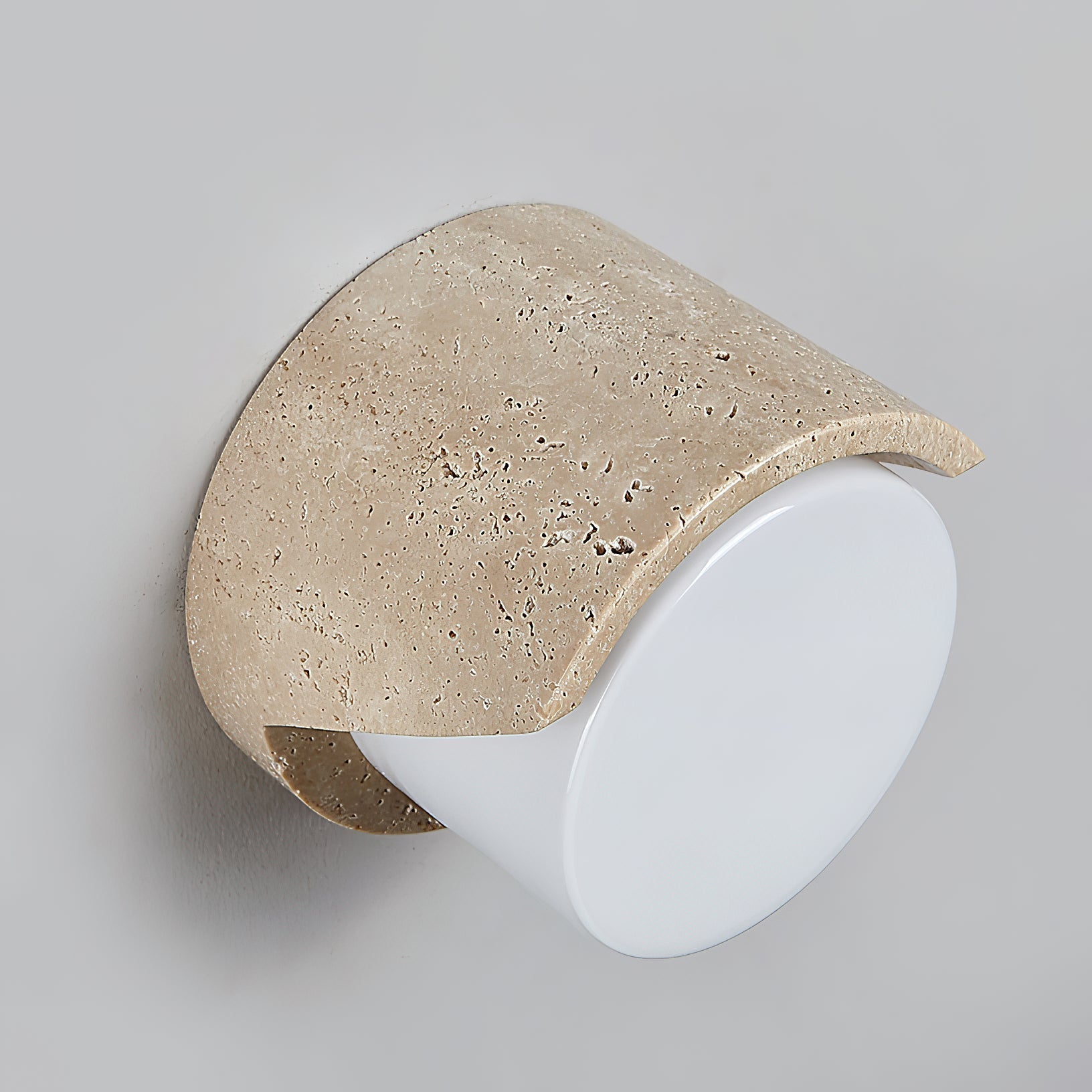 Eurvenara Modern Minimalist Travertine Glass Wall Lamp - Letslighting