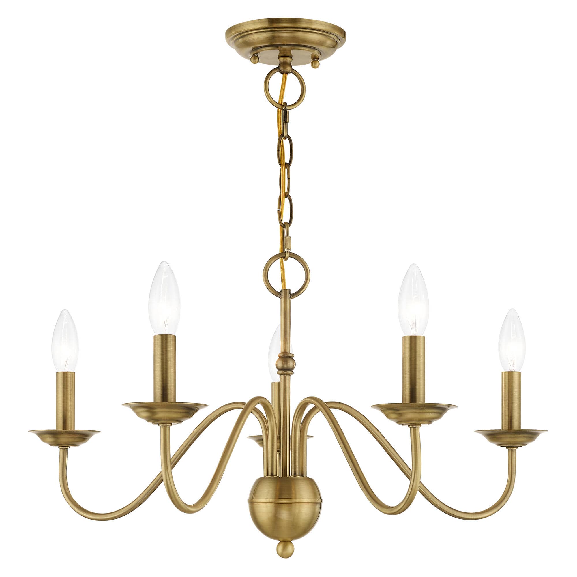 Avvarir Industrieller Vintage Kronleuchter aus Messing-Letslighting