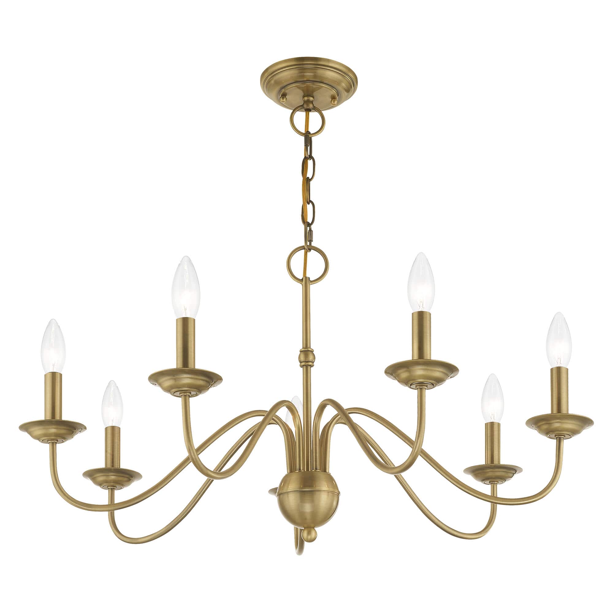 Avvarir Industrieller Vintage Kronleuchter aus Messing-Letslighting
