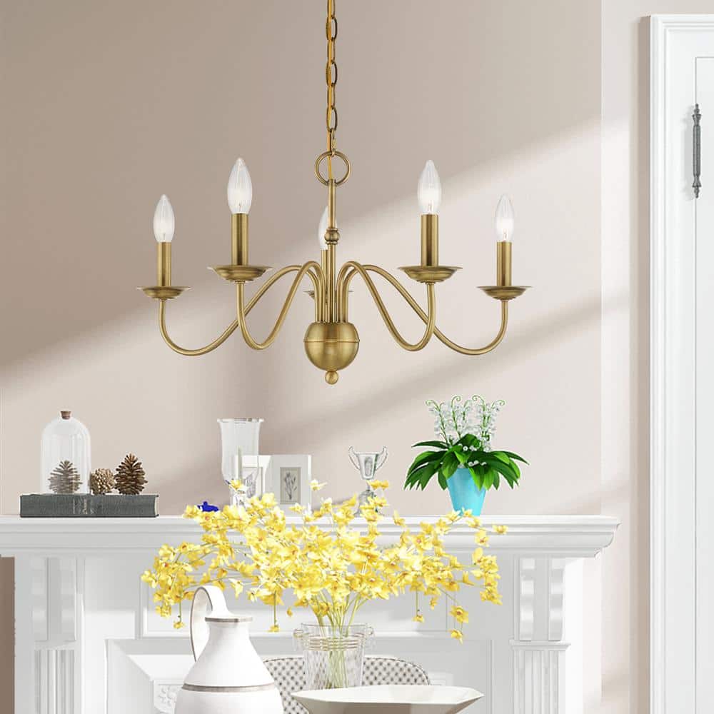 Avvarir Industrieller Vintage Kronleuchter aus Messing-Letslighting