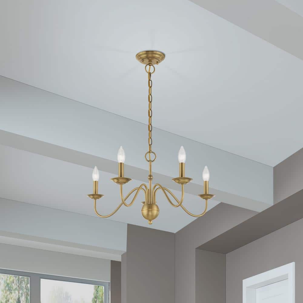 Avvarir Industrieller Vintage Kronleuchter aus Messing-Letslighting