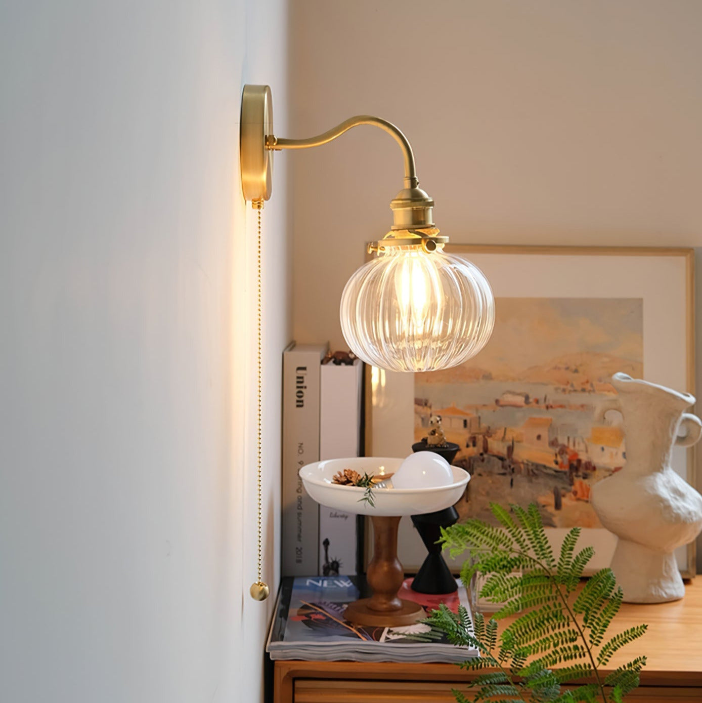 June Vintage Wandleuchte Glas