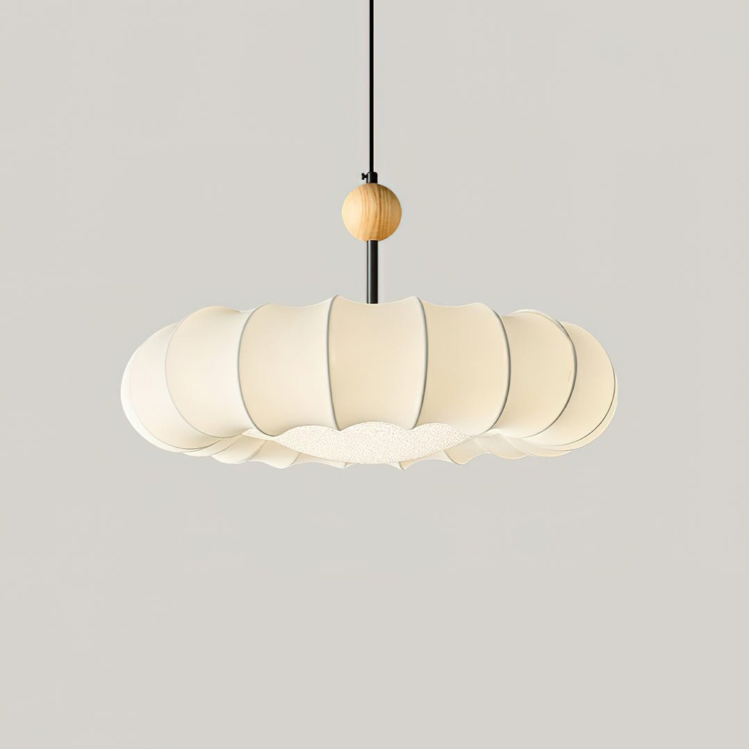 Lyvina Traditionell Natur Schleier Holz Stoff Pendelleuchte Leuchte-Letslighting